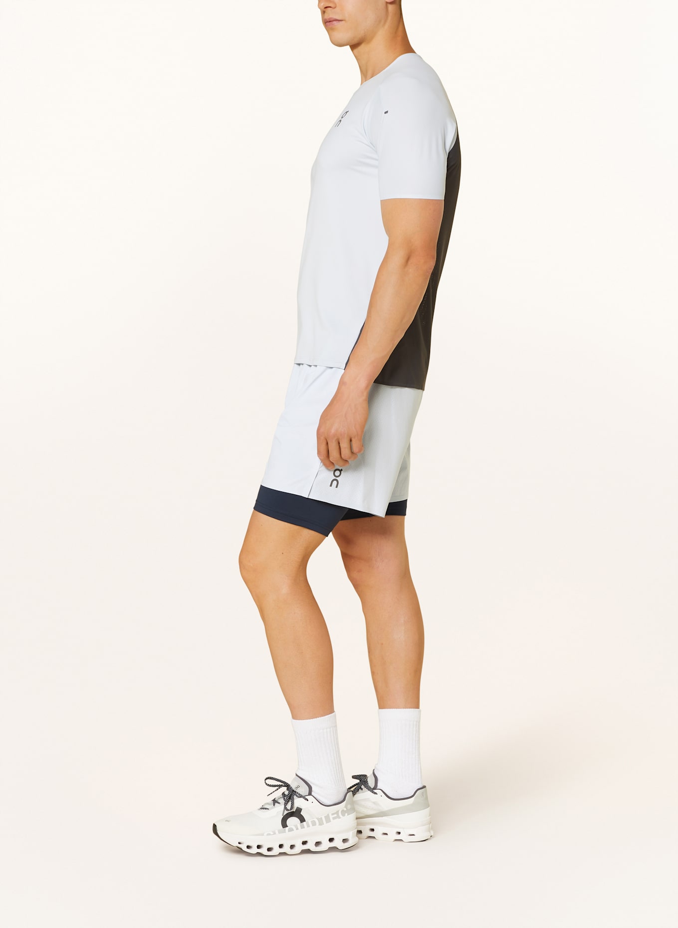 On 2-in-1-Laufshorts 5" PERFORMANCE: DUNKELBLAU / HELLBLAU