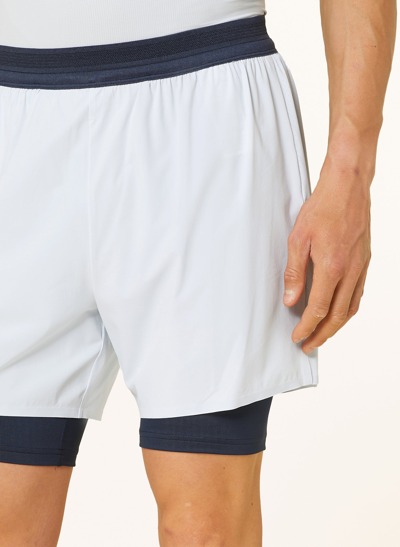 On 2-in-1-Laufshorts 5" PERFORMANCE: DUNKELBLAU / HELLBLAU
