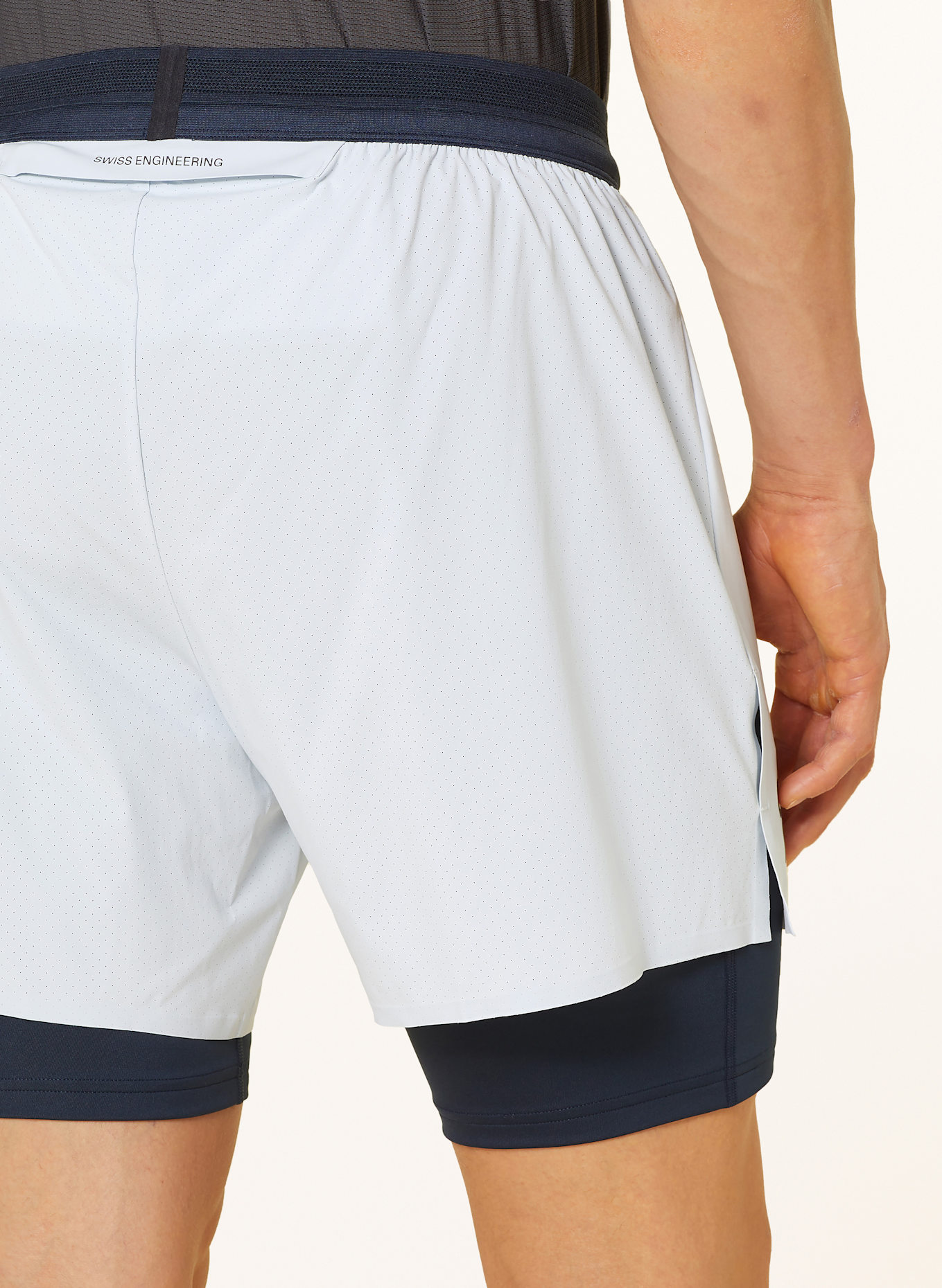 On 2-in-1-Laufshorts 5" PERFORMANCE: DUNKELBLAU / HELLBLAU