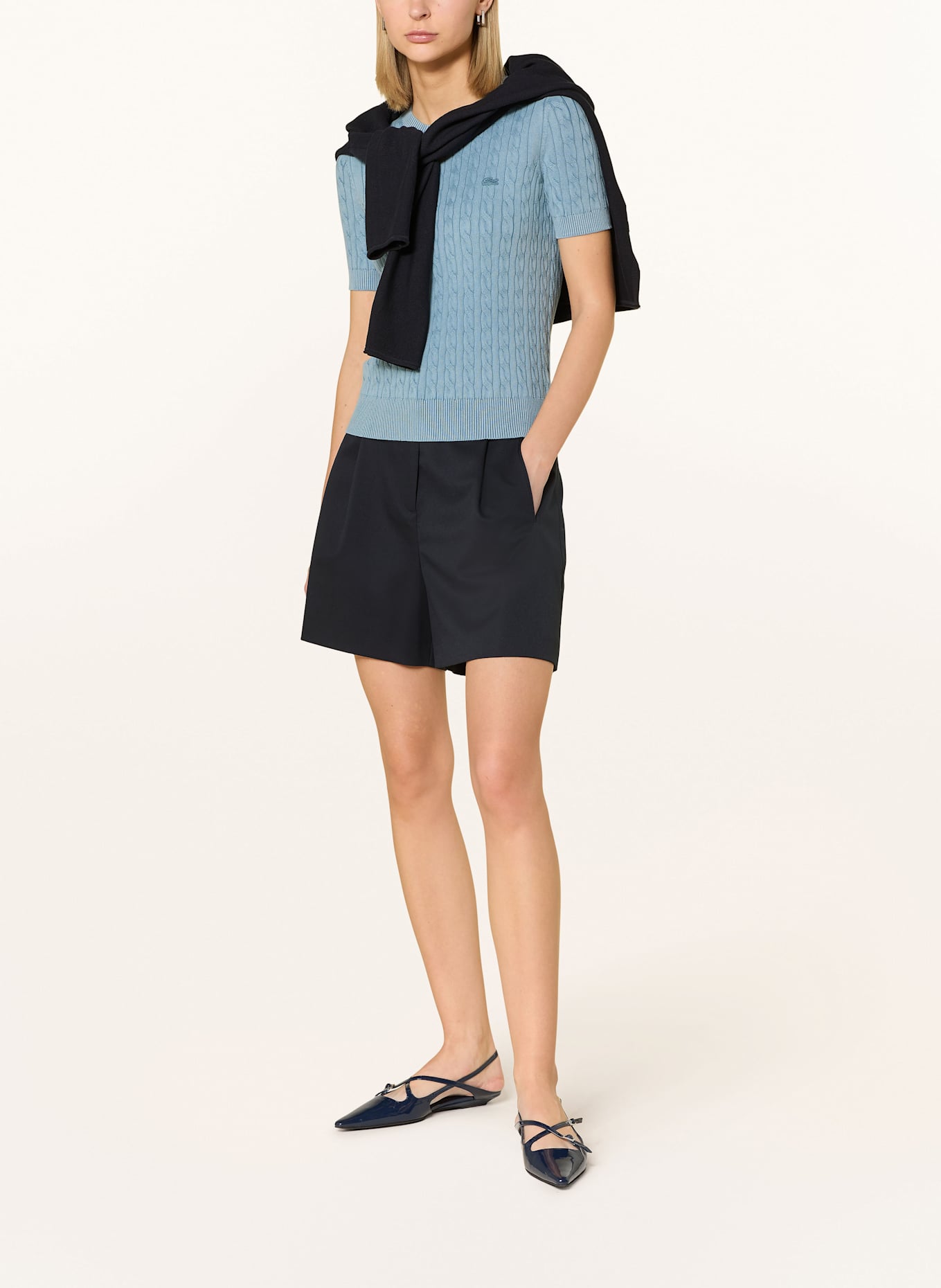 LACOSTE Strickshirt: HELLBLAU