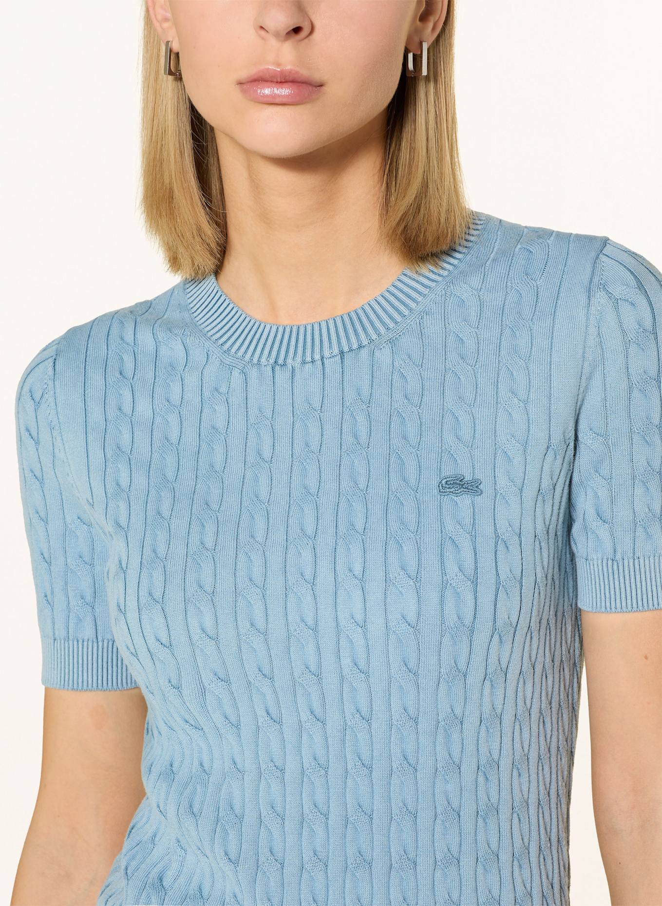 LACOSTE Strickshirt: HELLBLAU