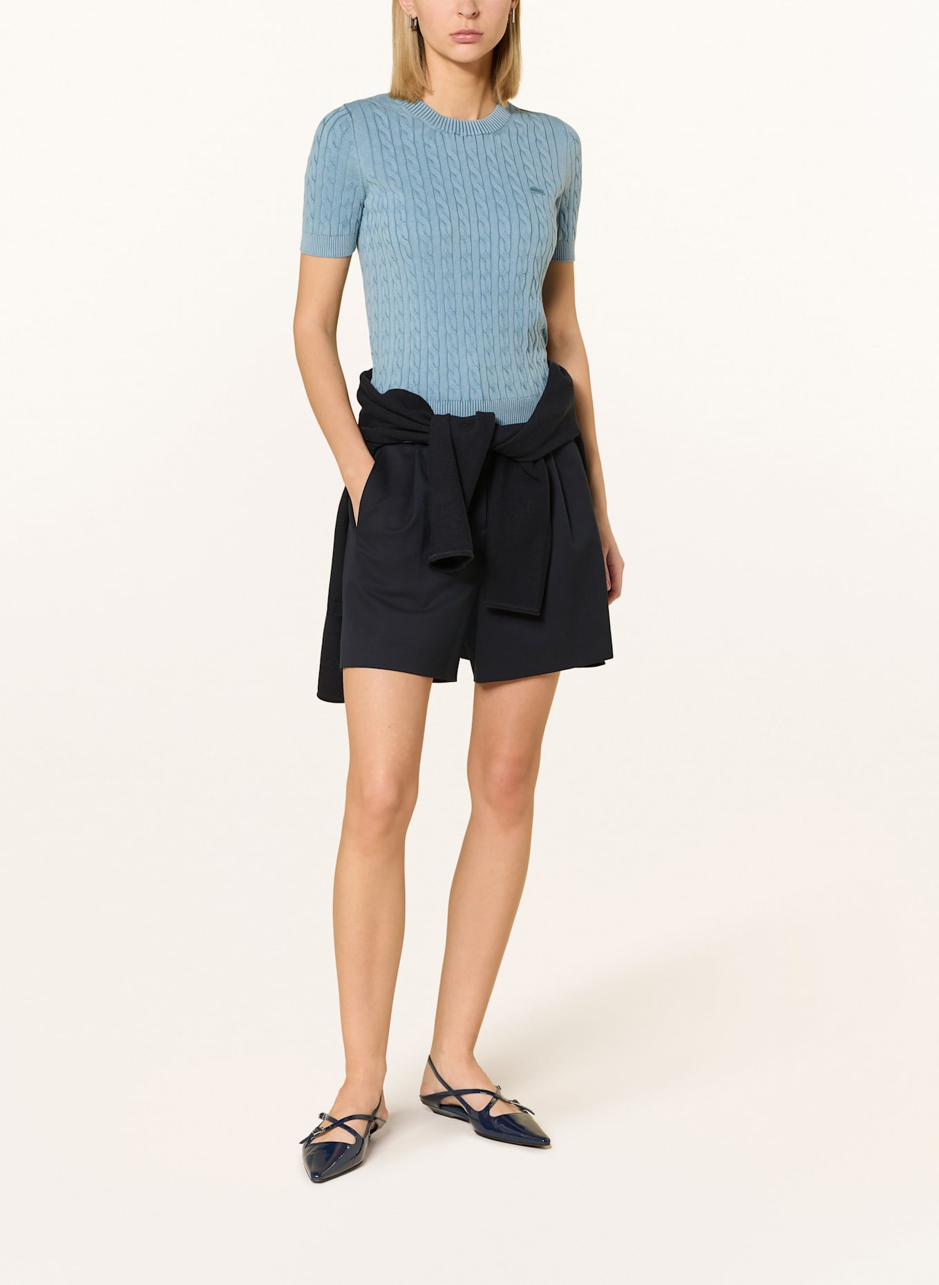LACOSTE Strickshirt: HELLBLAU