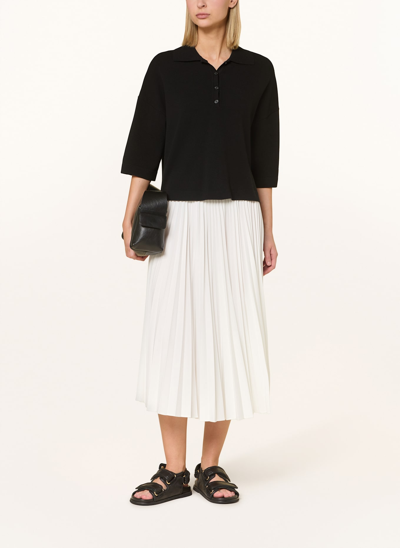 LACOSTE Plissee-Rock: WEISS