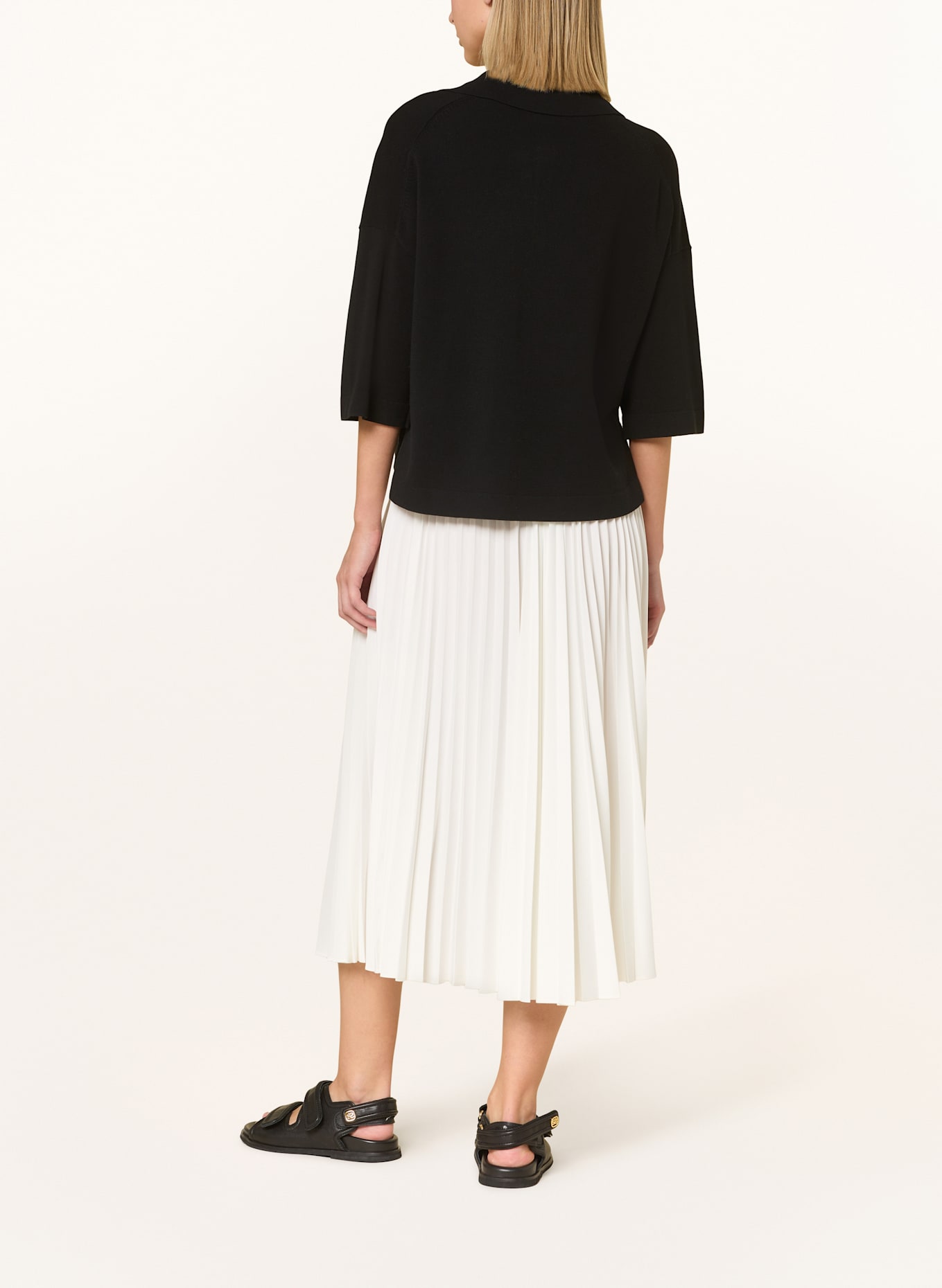 LACOSTE Plissee-Rock: WEISS