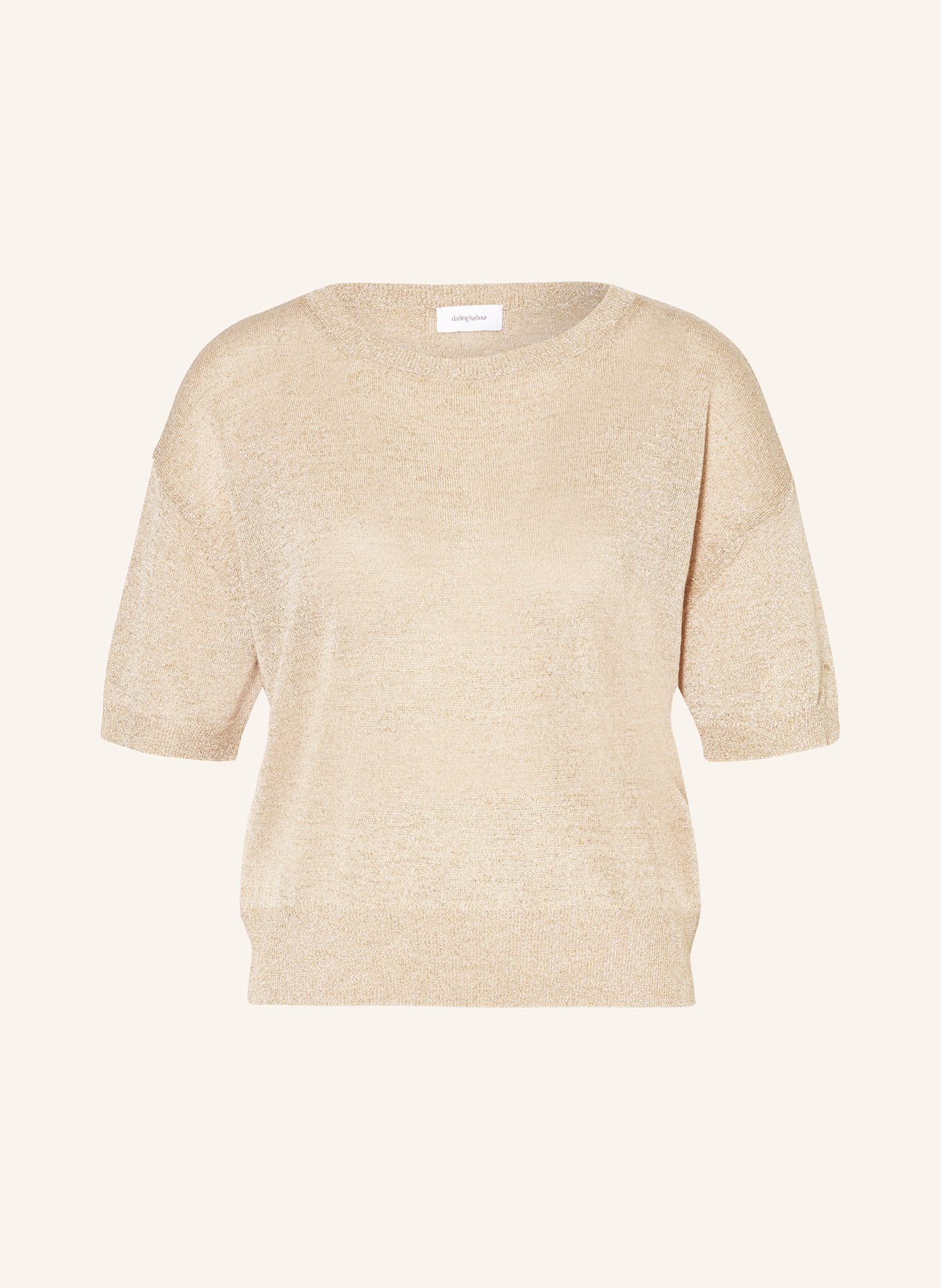 darling harbour Sweater with glitter thread: sand / gold