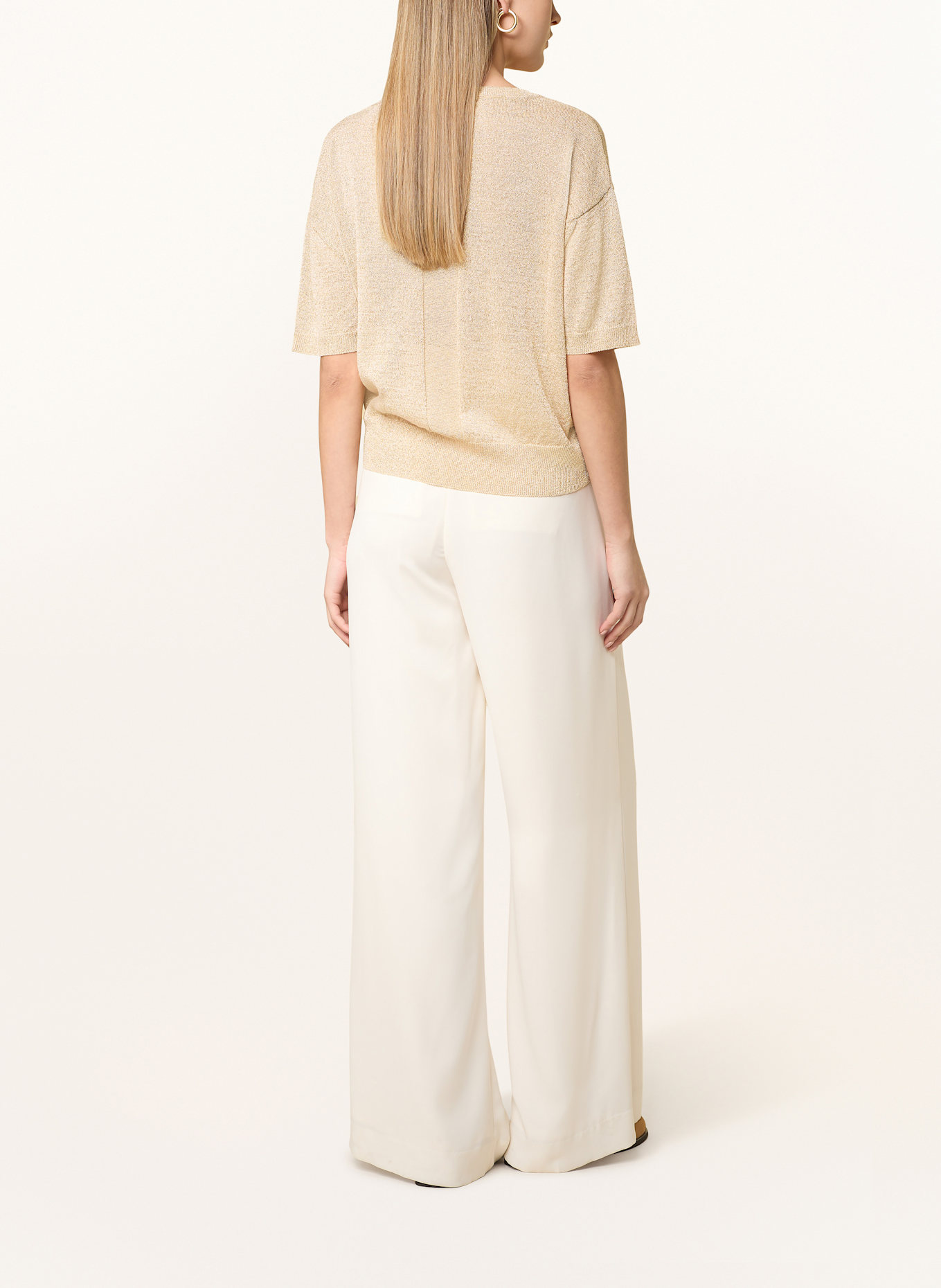 darling harbour Sweater with glitter thread: sand / gold