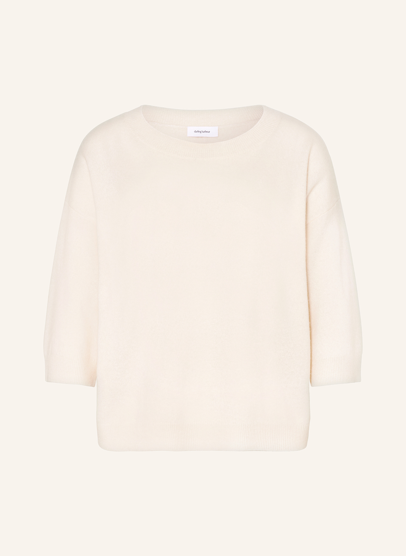 darling harbour Cashmere-Pullover mit 3/4-Arm: ECRU