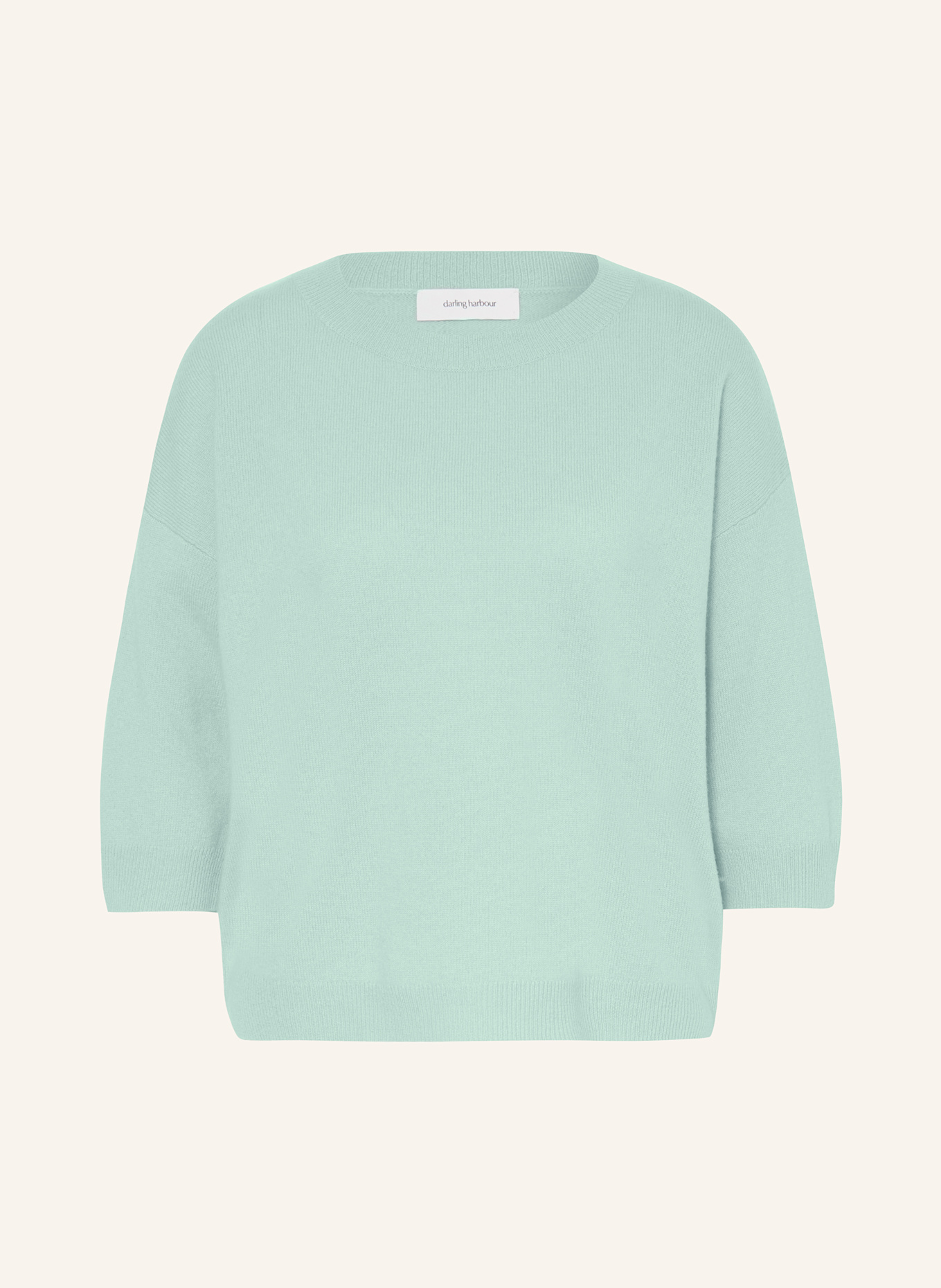 darling harbour Cashmere-Pullover mit 3/4-Arm: eukalyptusgrün