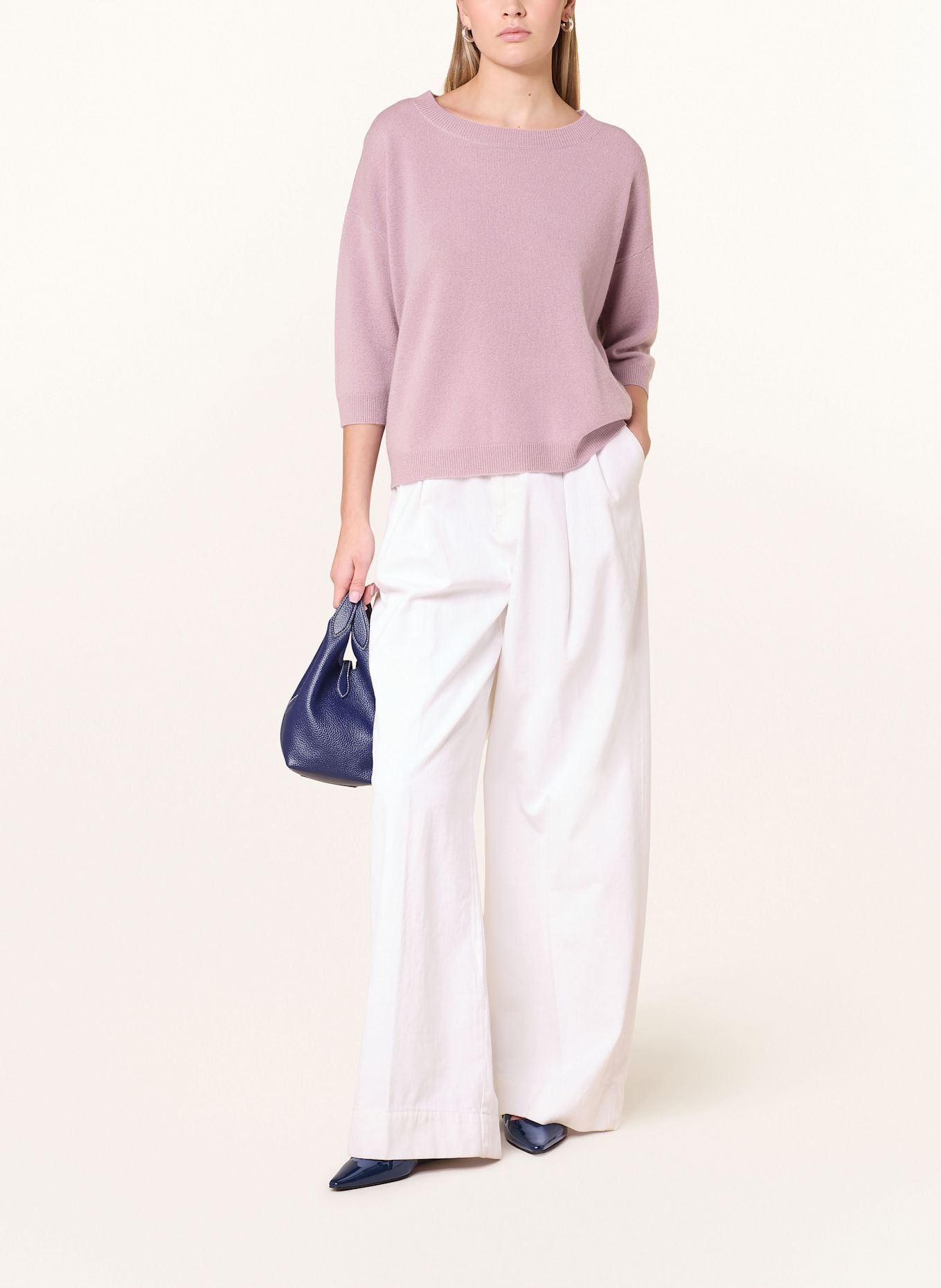 darling harbour Cashmere-Pullover mit 3/4-Arm: MAUVE