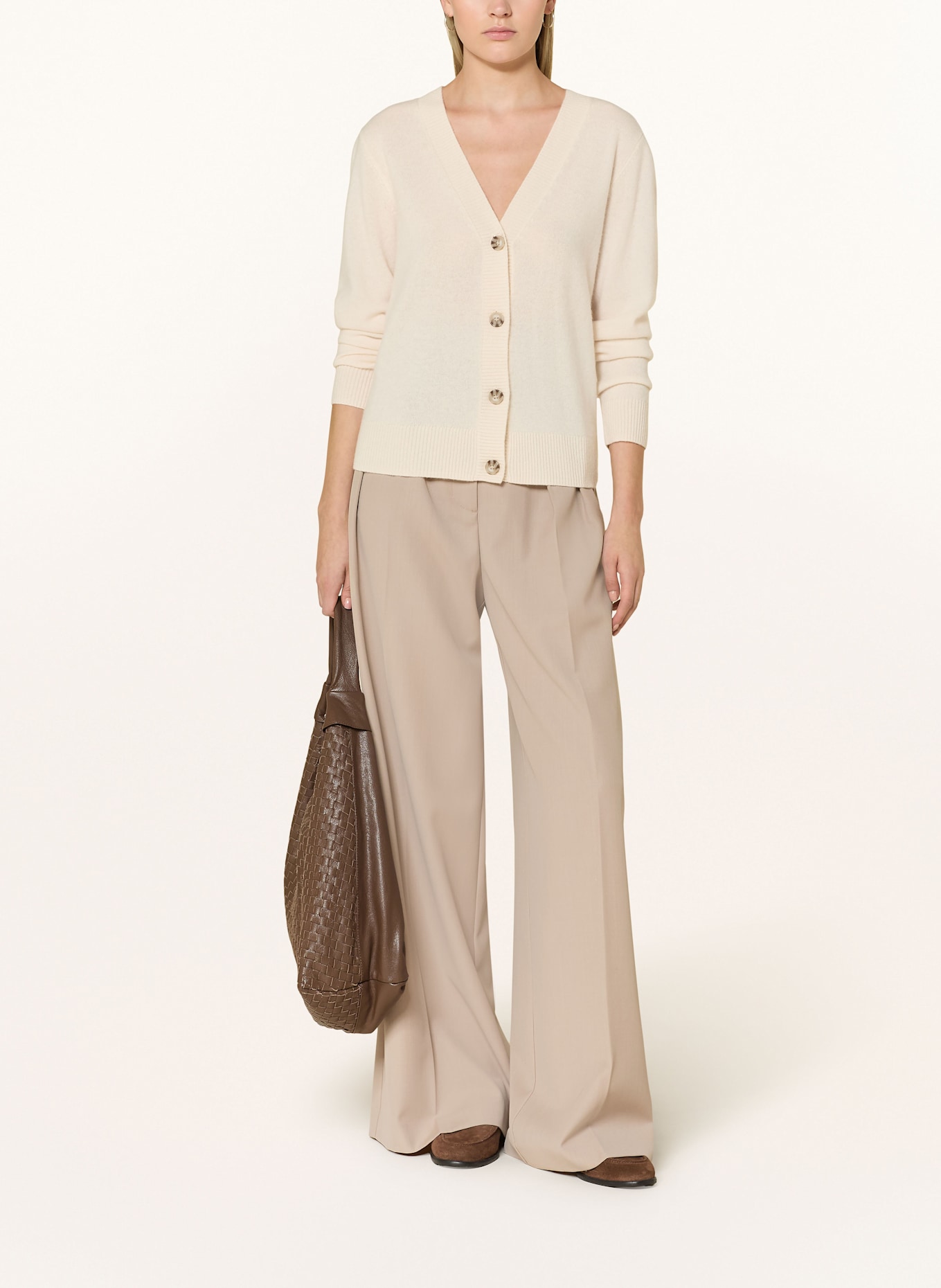 darling harbour Strickjacke aus Cashmere: ECRU