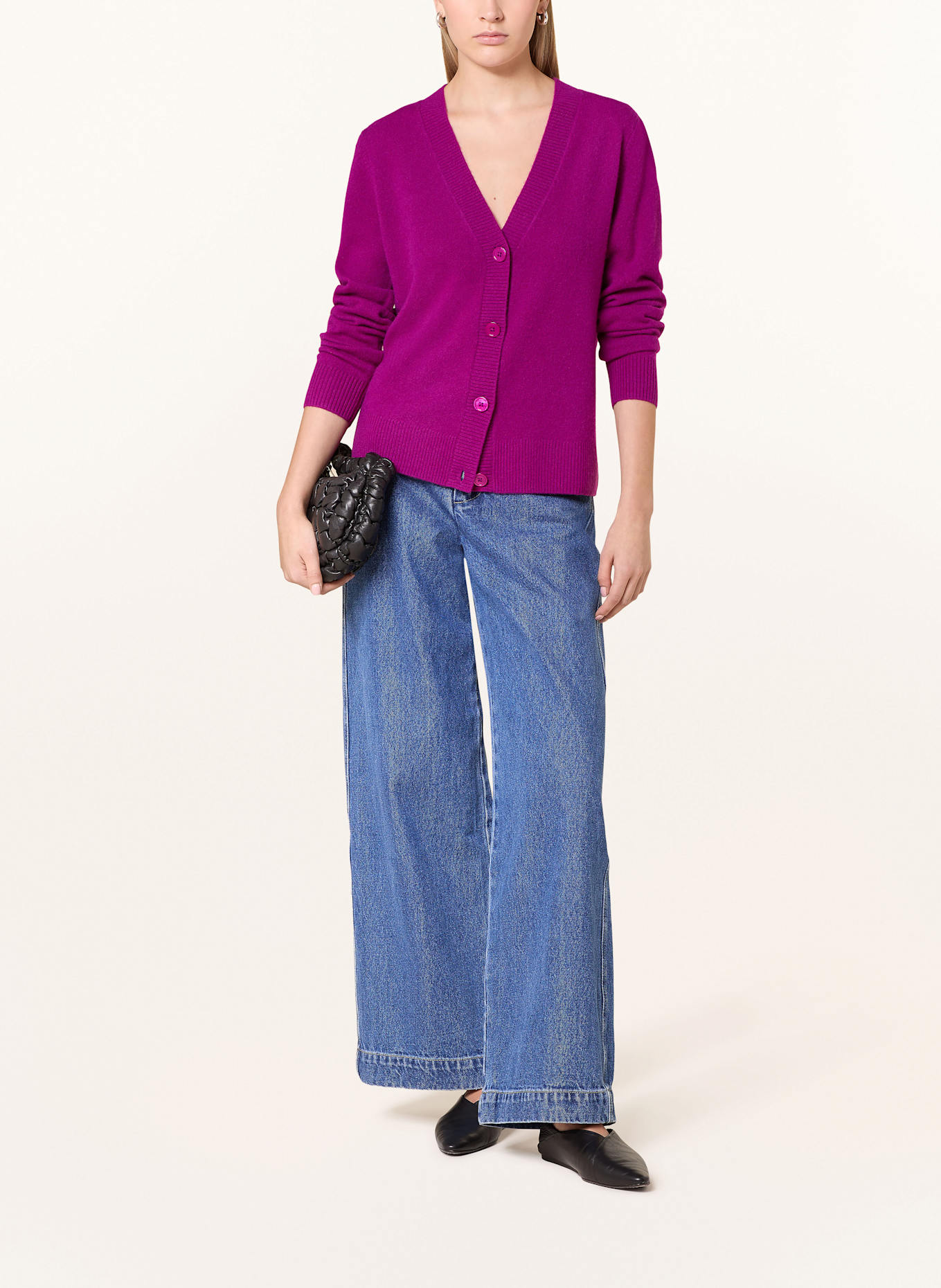 darling harbour Strickjacke aus Cashmere: FUCHSIA