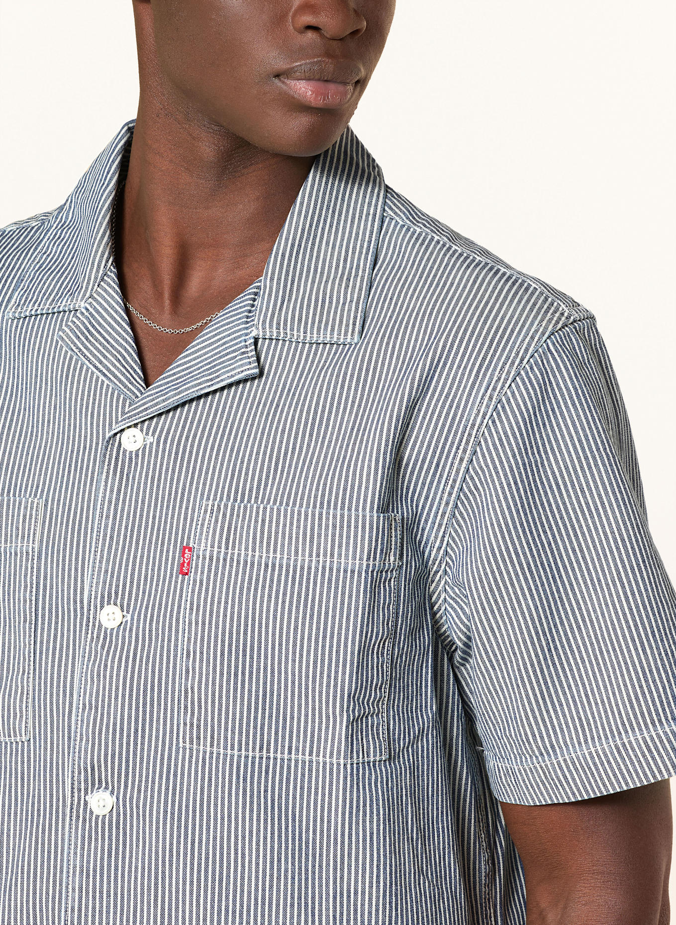 Levi's® Resorthemd CAMP Standard Fit: BLAU/ WEISS