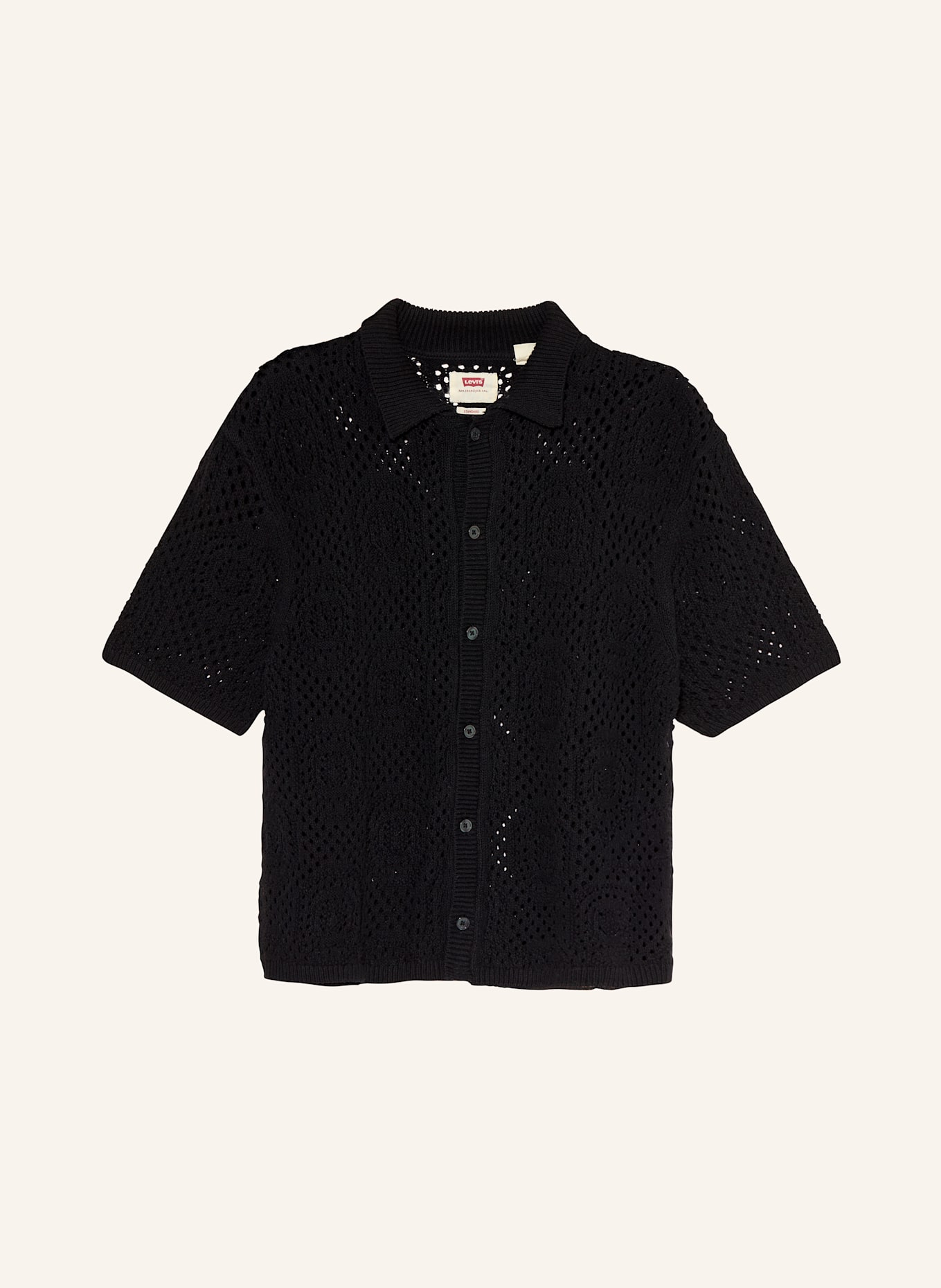Levi's® Strickhemd Standard Fit: SCHWARZ
