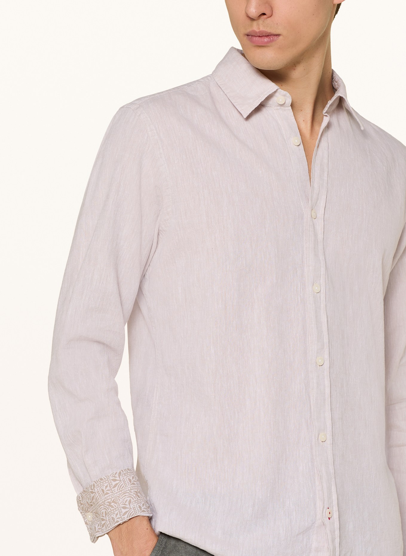 JOOP! JEANS Hemd HANSON Slim Fit mit Leinen: HELLBRAUN