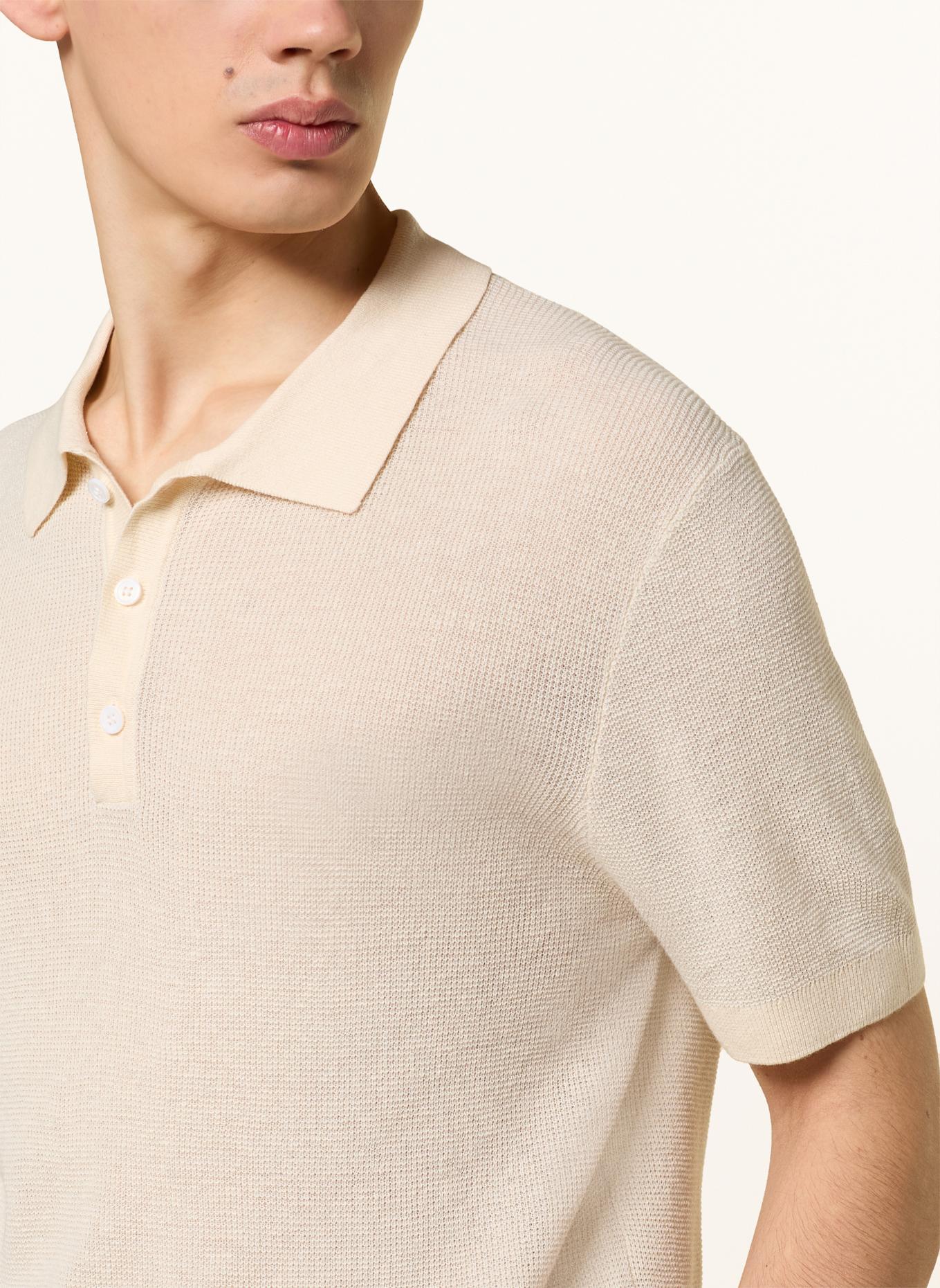 windsor. Strick-Poloshirt LINDO-PR mit Leinen, Farbe: CREME (Bild 4)