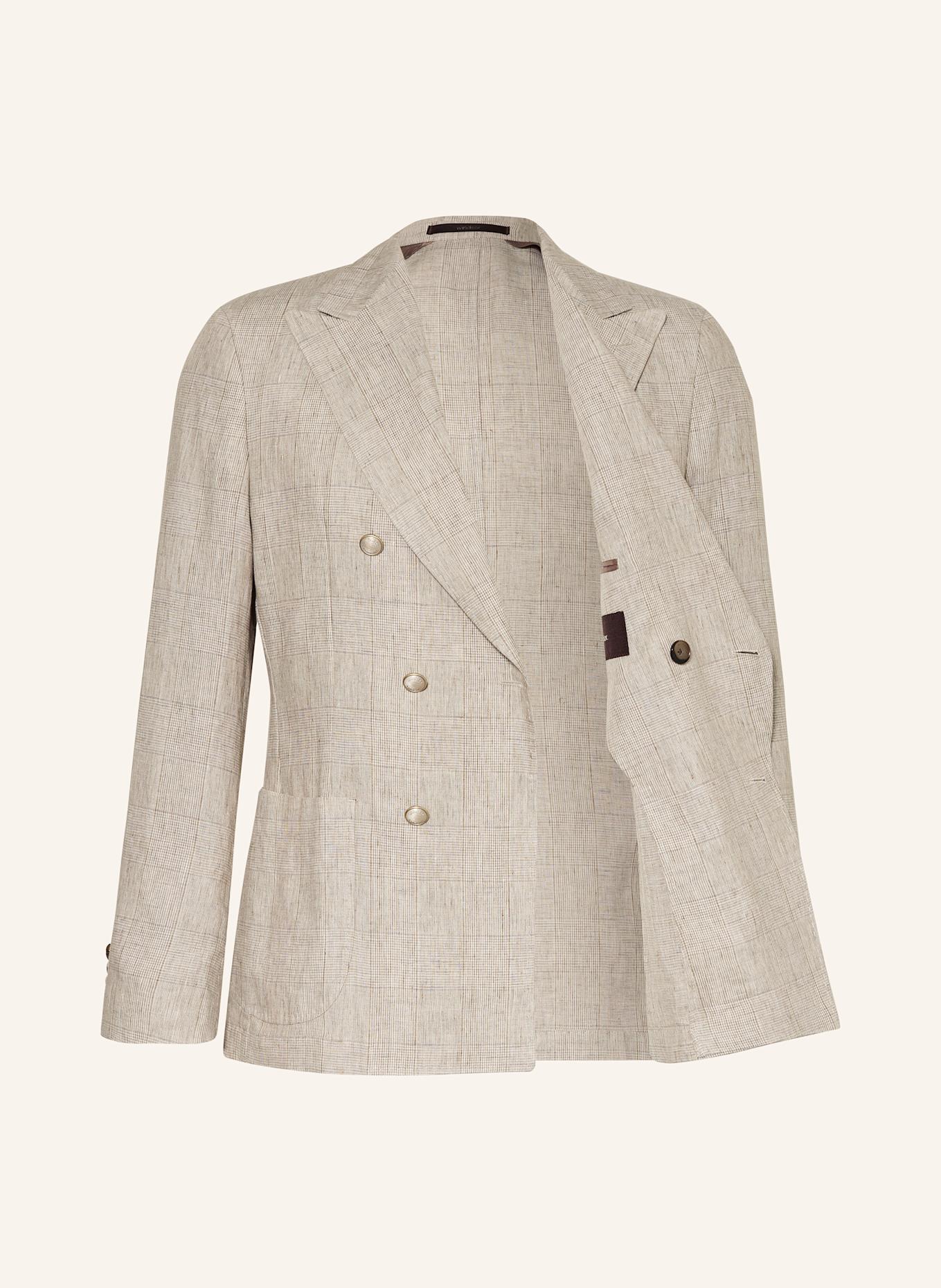 windsor. SALINO extra slim fit linen suit jacket: BEIGE