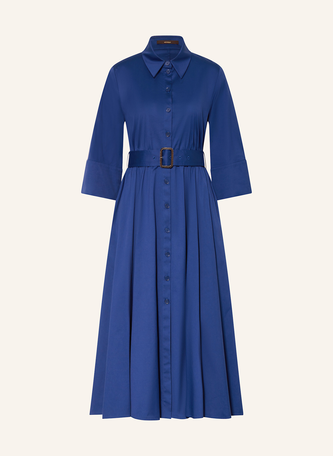 windsor. Hemblusenkleid mit 3/4-Arm: BLAU