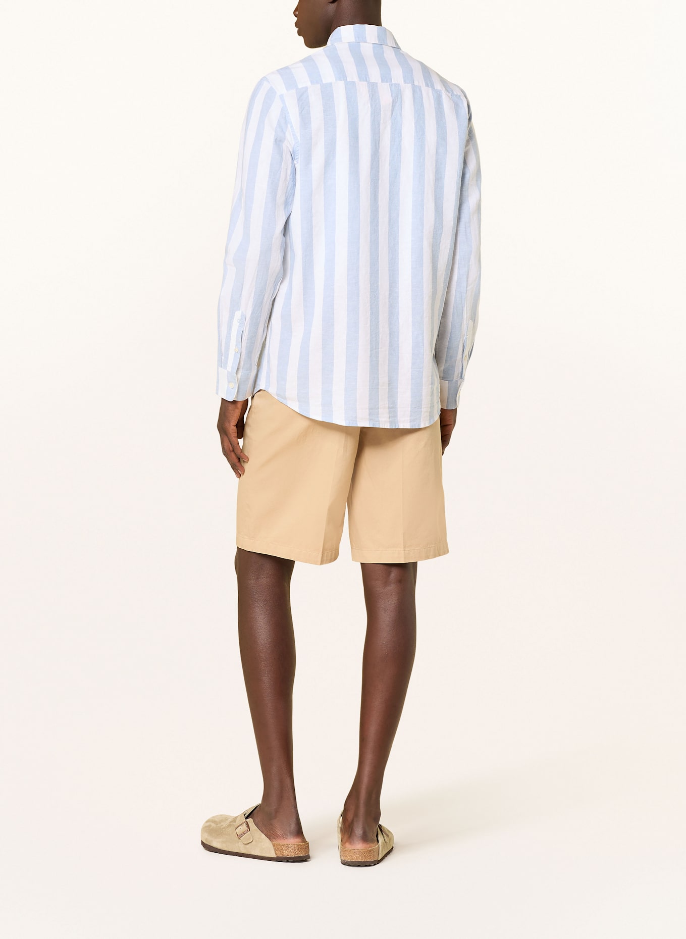 SCOTCH & SODA Shirt regular fit with linen: 420 MEDIUM BLUE