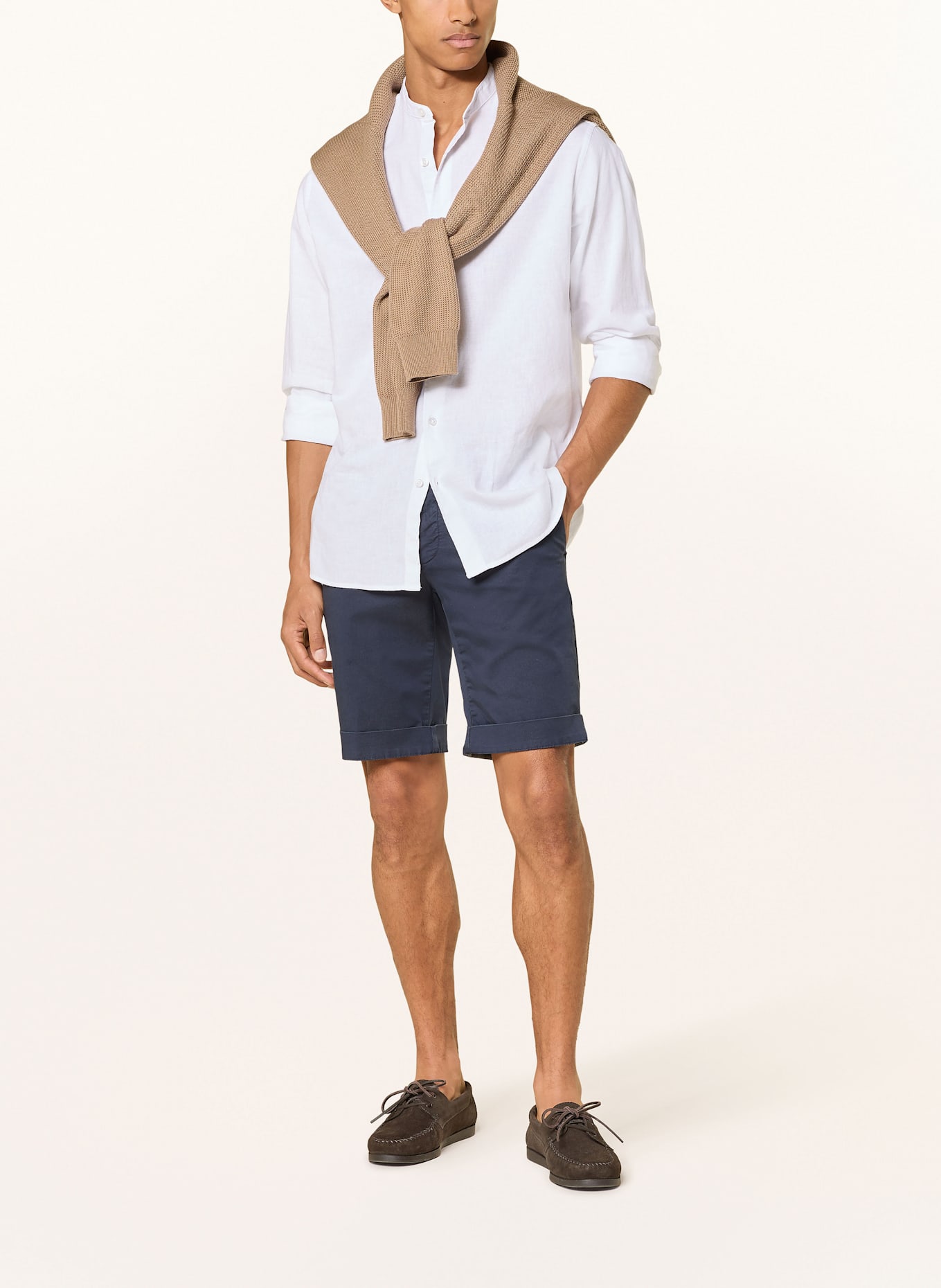 MASON'S Chinoshorts TORINO: DUNKELBLAU