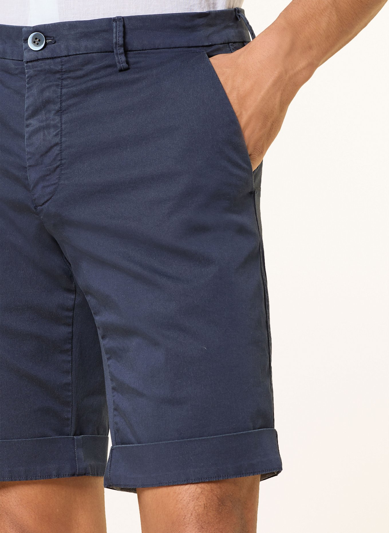 MASON'S Chinoshorts TORINO: DUNKELBLAU