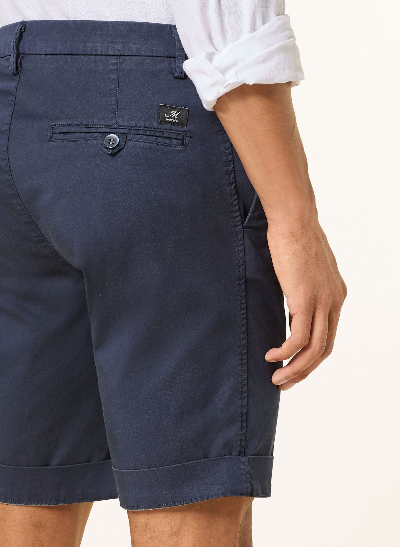 MASON'S Chinoshorts TORINO: DUNKELBLAU