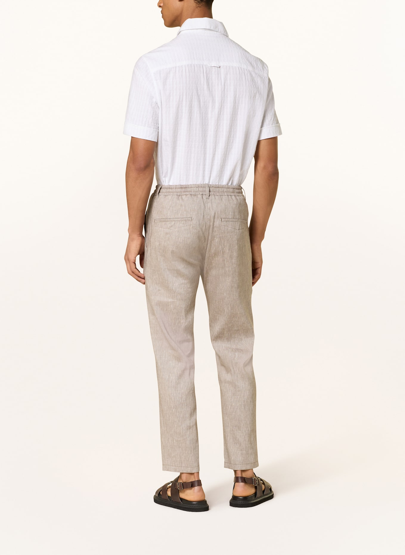 DRYKORN Hose DEGER im Jogging-Stil Regular Fit mit Leinen: BEIGE