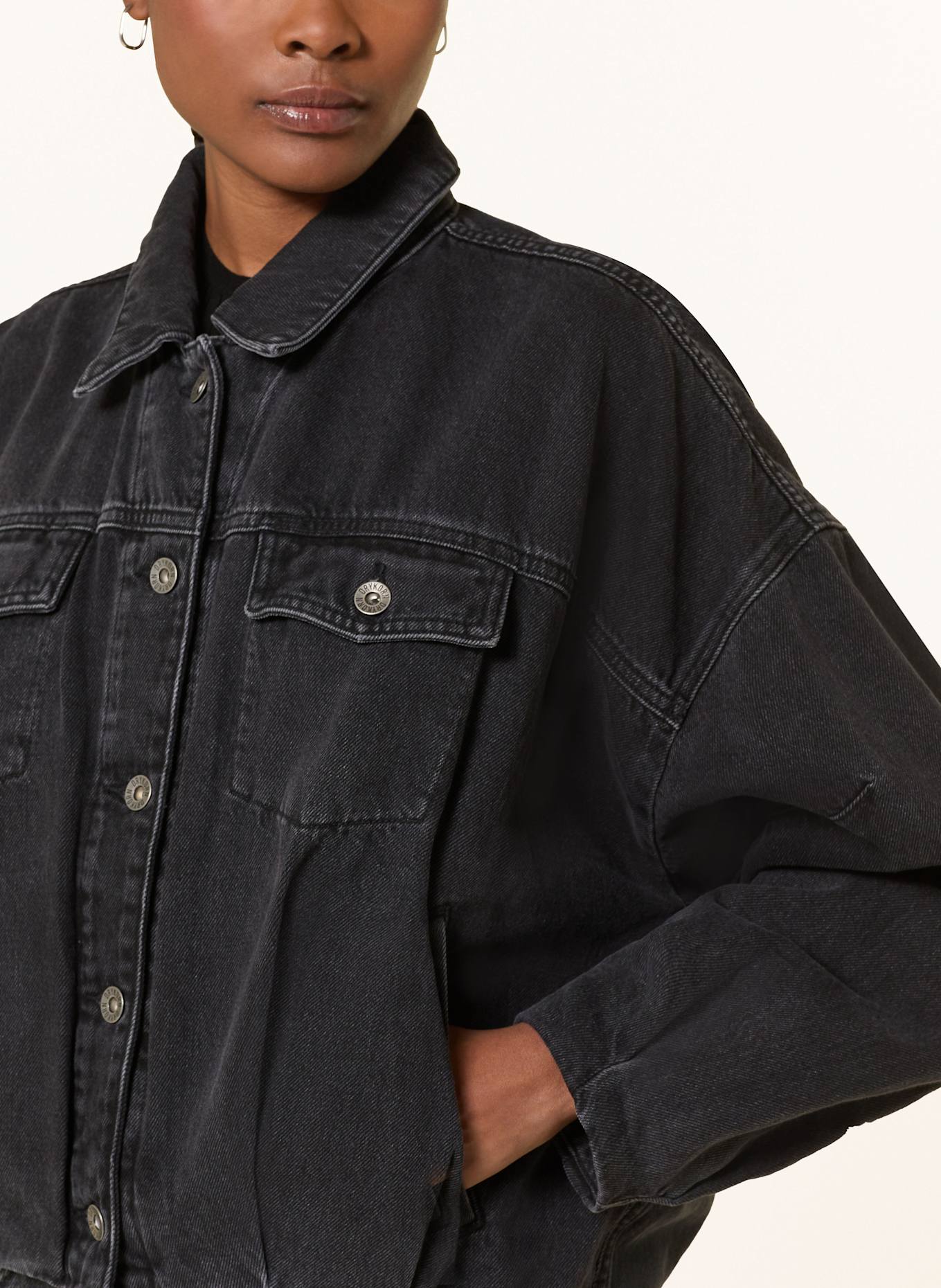 DRYKORN Oversized-Jeansjacke BLAXTON: 1030 schwarz