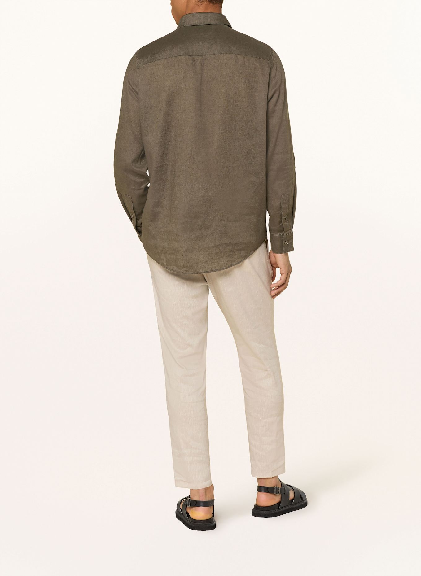 DRYKORN Hemd RAMIS Regular Fit aus Leinen: KHAKI