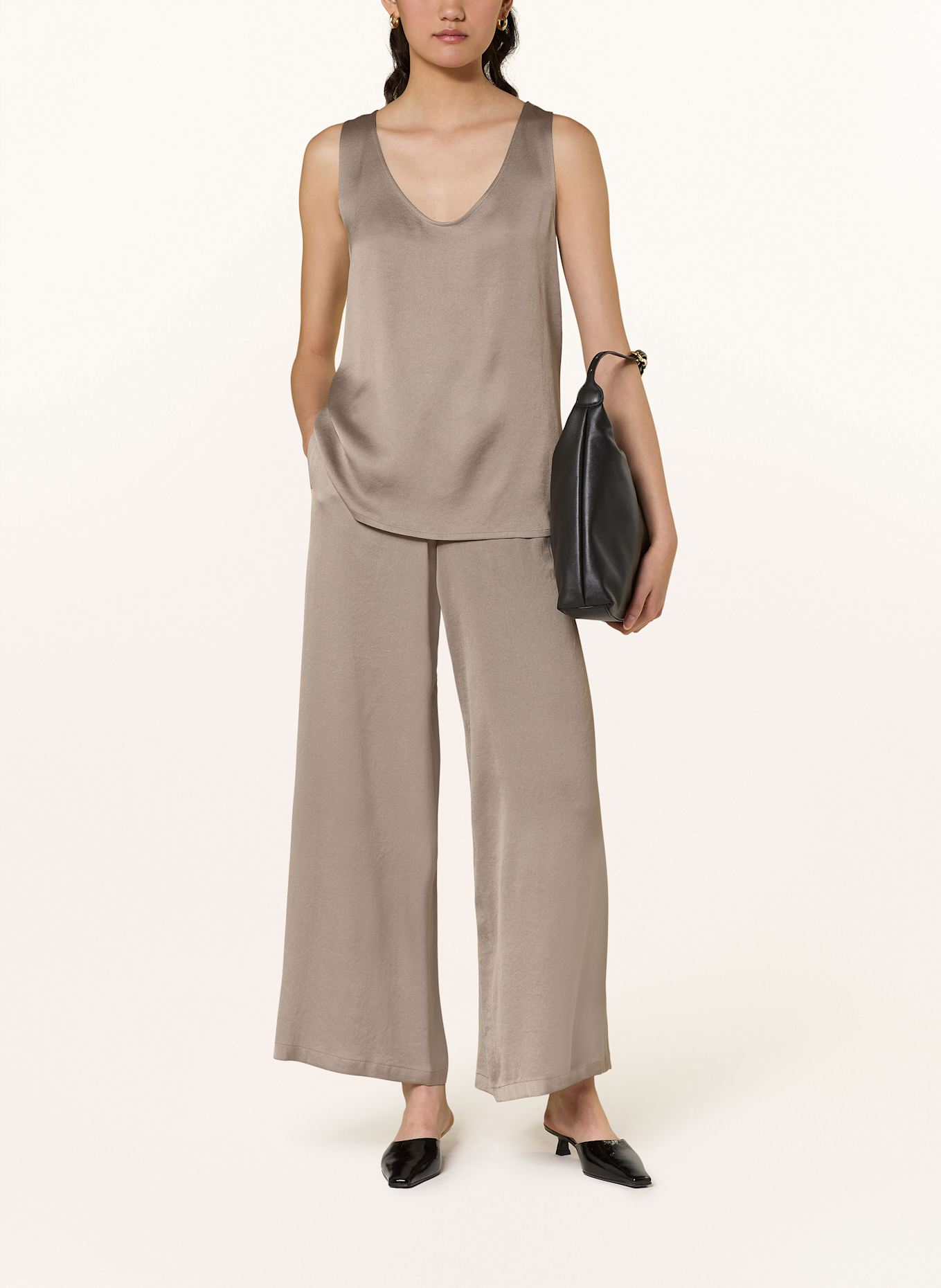 DRYKORN Marlenehose CEILING aus Satin: TAUPE
