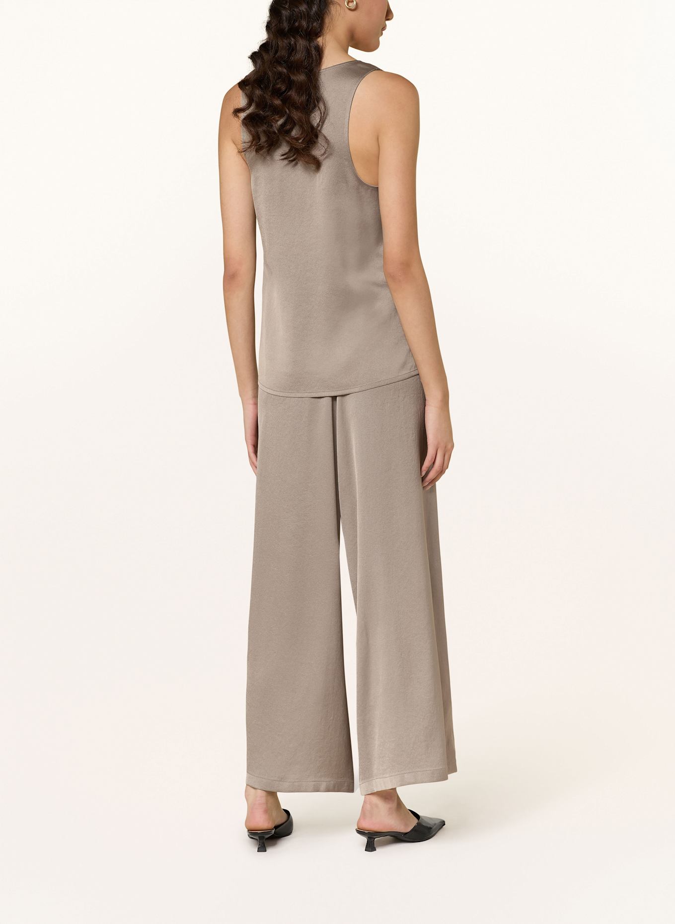 DRYKORN Marlenehose CEILING aus Satin: TAUPE