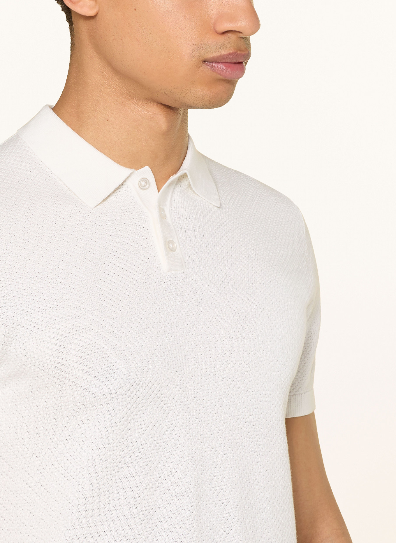 DRYKORN Strick-Poloshirt TRITON Regular Fit, Farbe: ECRU (Bild 4)