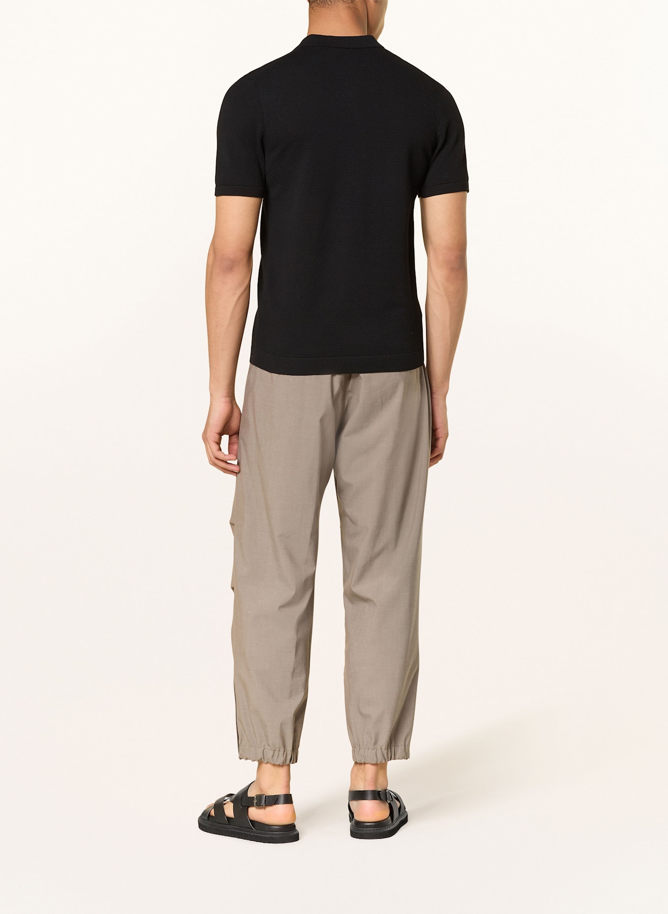 DRYKORN Strick-Poloshirt TRITON Regular Fit: SCHWARZ