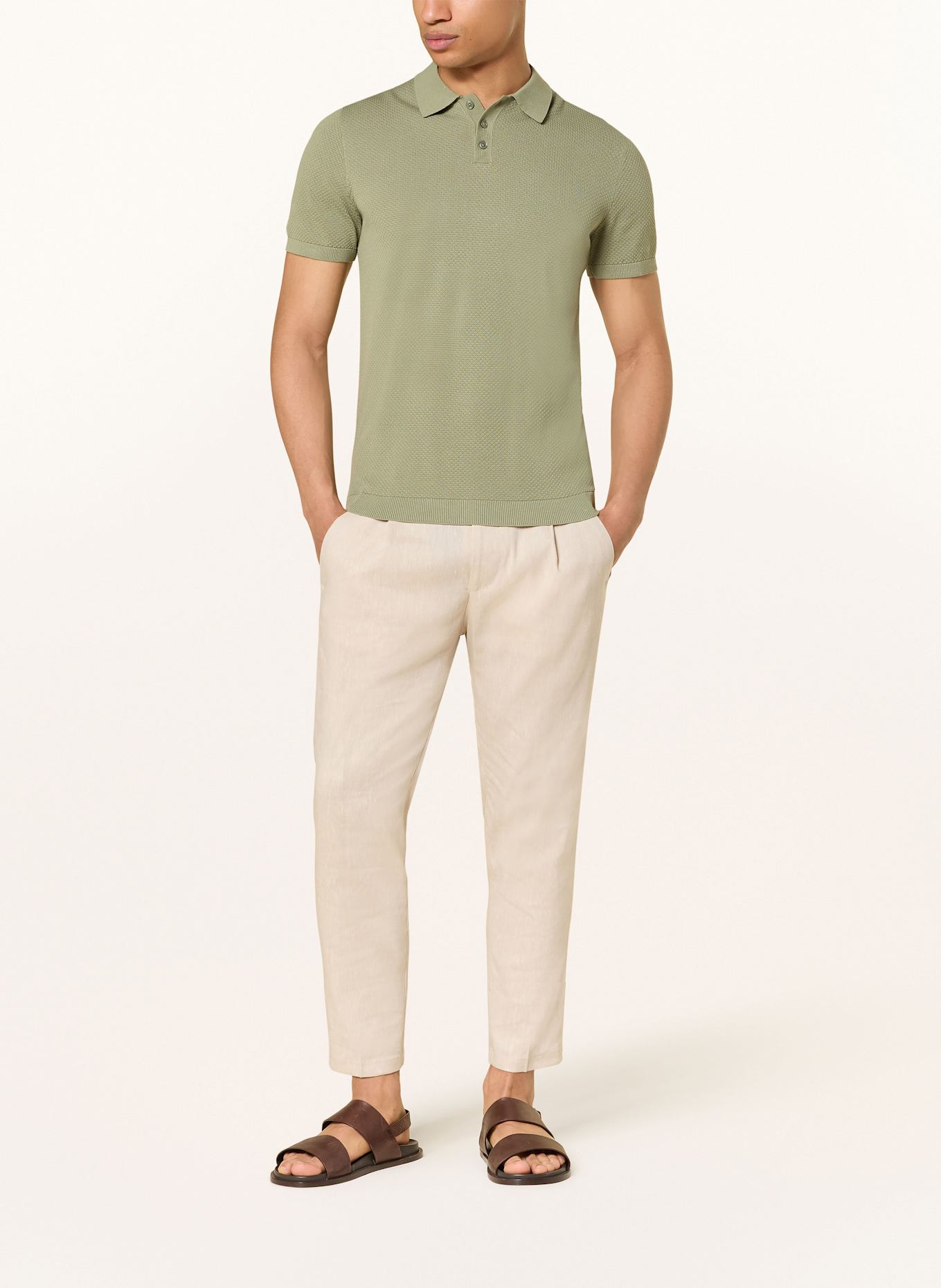 DRYKORN Strick-Poloshirt TRITON Regular Fit: HELLGRÜN