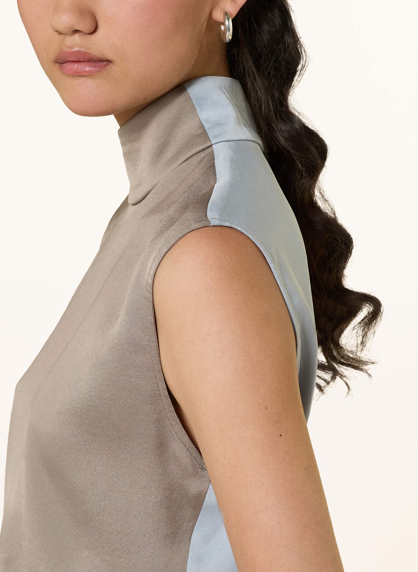 DRYKORN Blusentop DAFINA: HELLBLAU/ GRAU