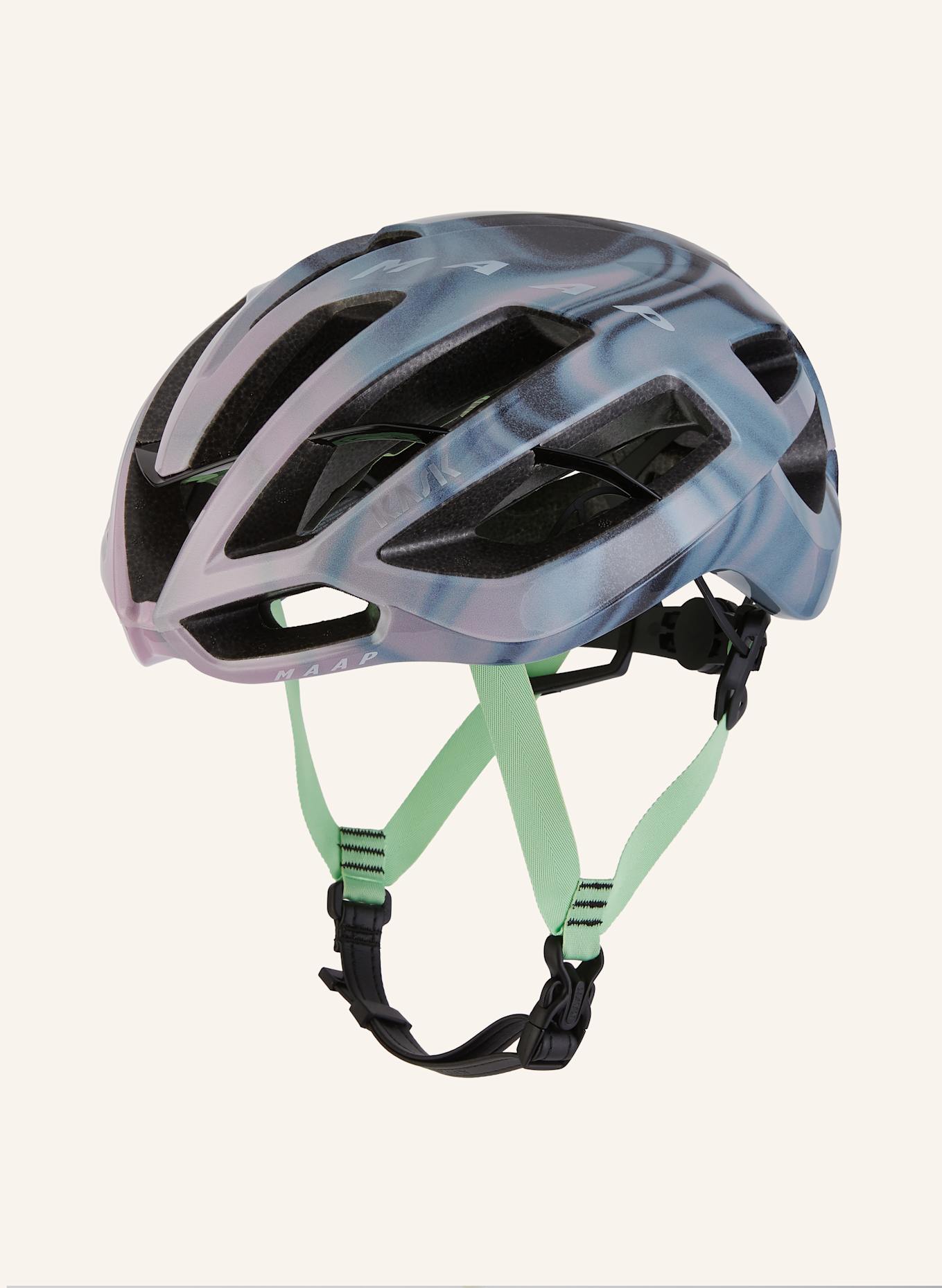 MAAP Fahrradhelm MAAP x KASK Protone Icon: HELLBLAU / ROSA / DUNKELBLAU