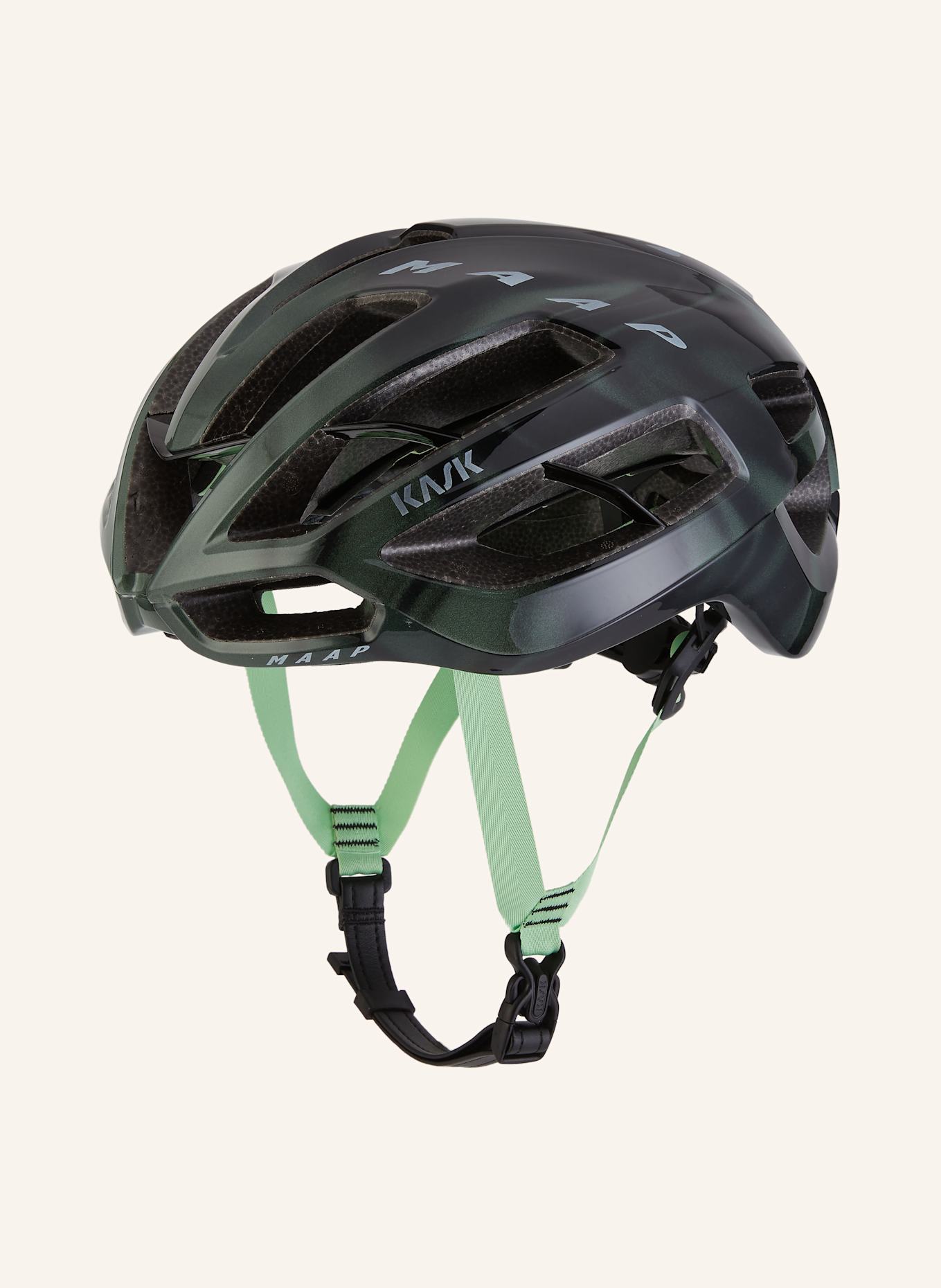 MAAP Fahrradhelm MAAP x KASK Protone Icon: DUNKELGRÜN / SCHWARZ