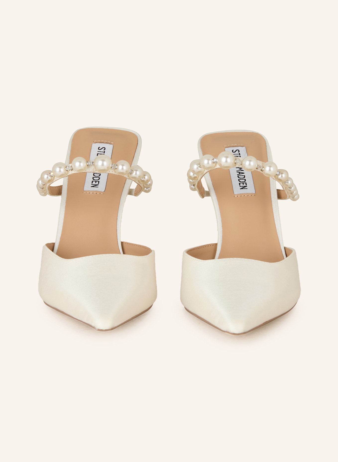STEVE MADDEN Mules BRECKI-P mit Schmuckperlen: ECRU