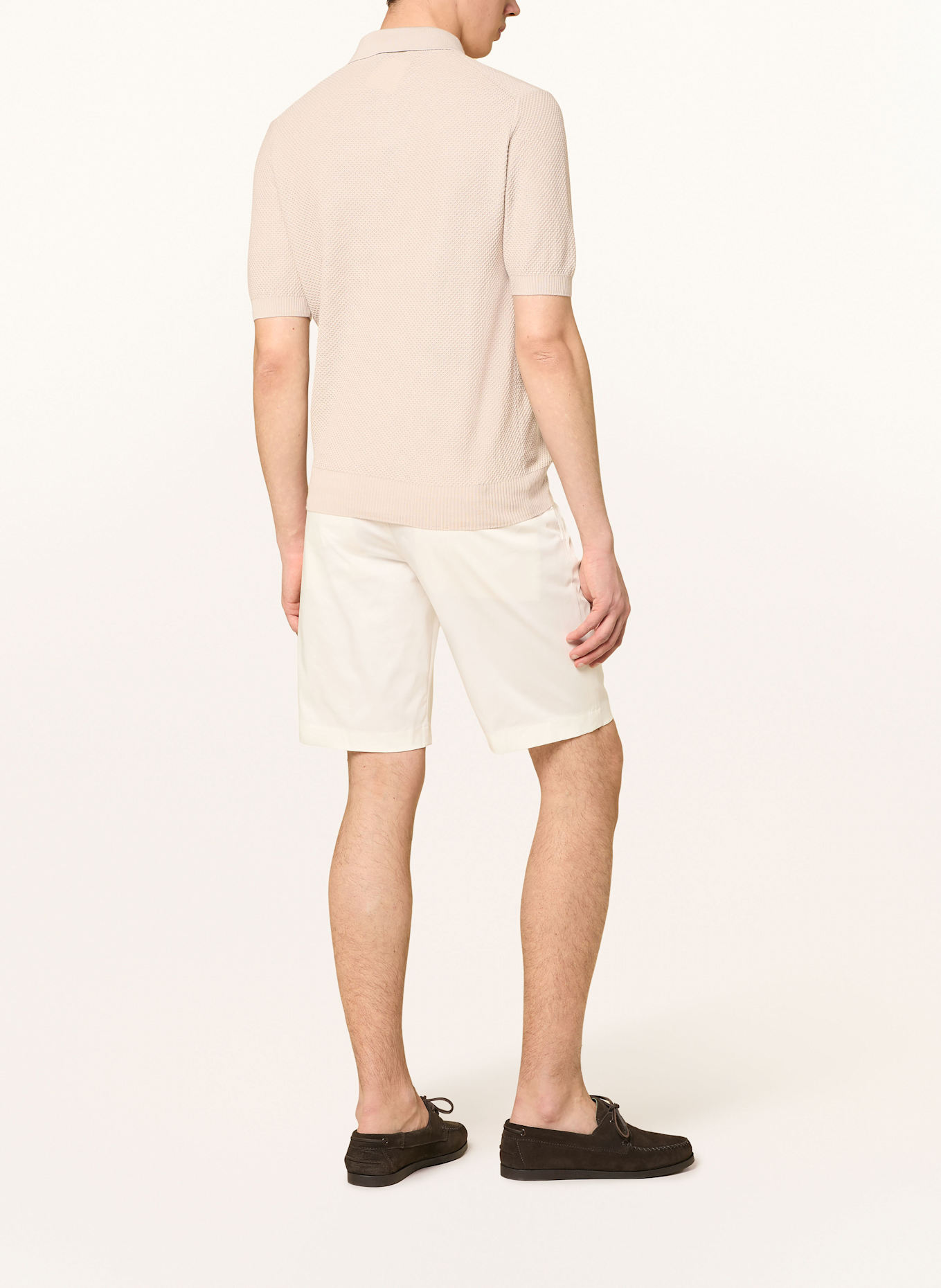 GRAN SASSO Strick-Poloshirt: CREME