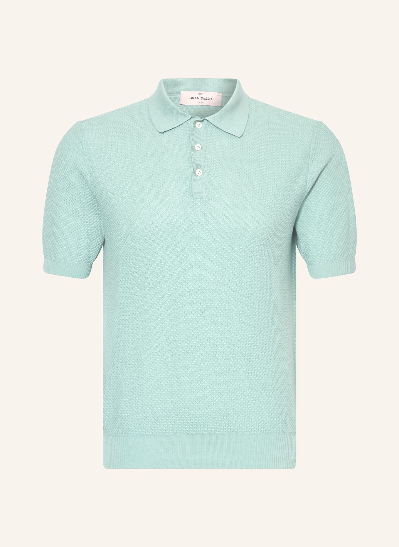 GRAN SASSO Strick-Poloshirt: TÜRKIS