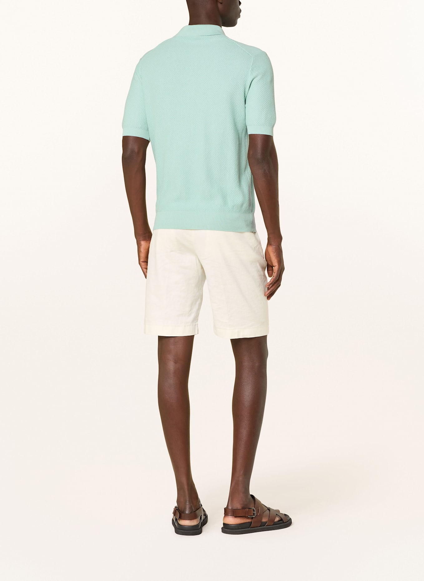 GRAN SASSO Strick-Poloshirt: TÜRKIS