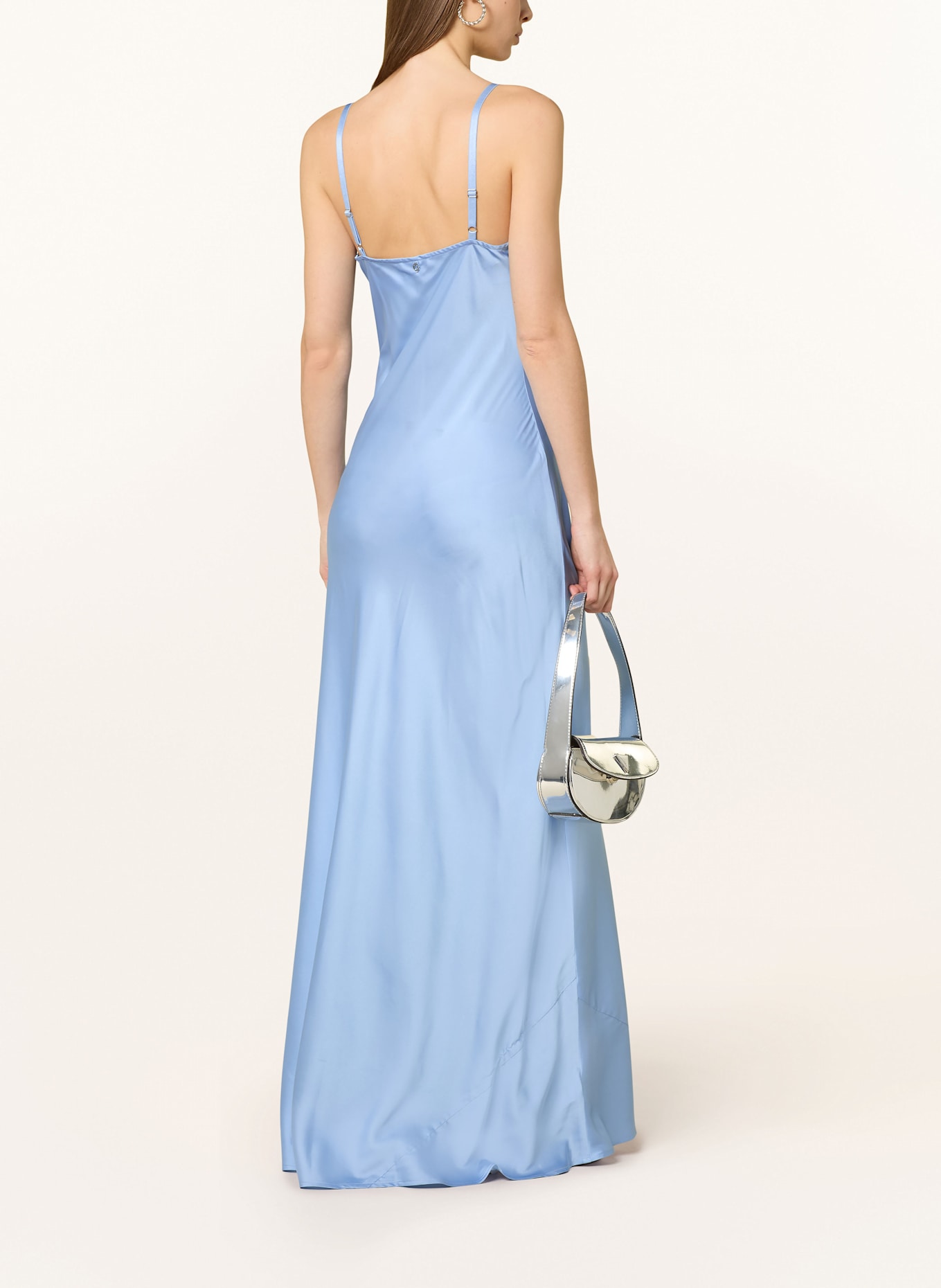 GUESS Satinkleid ADLE: HELLBLAU