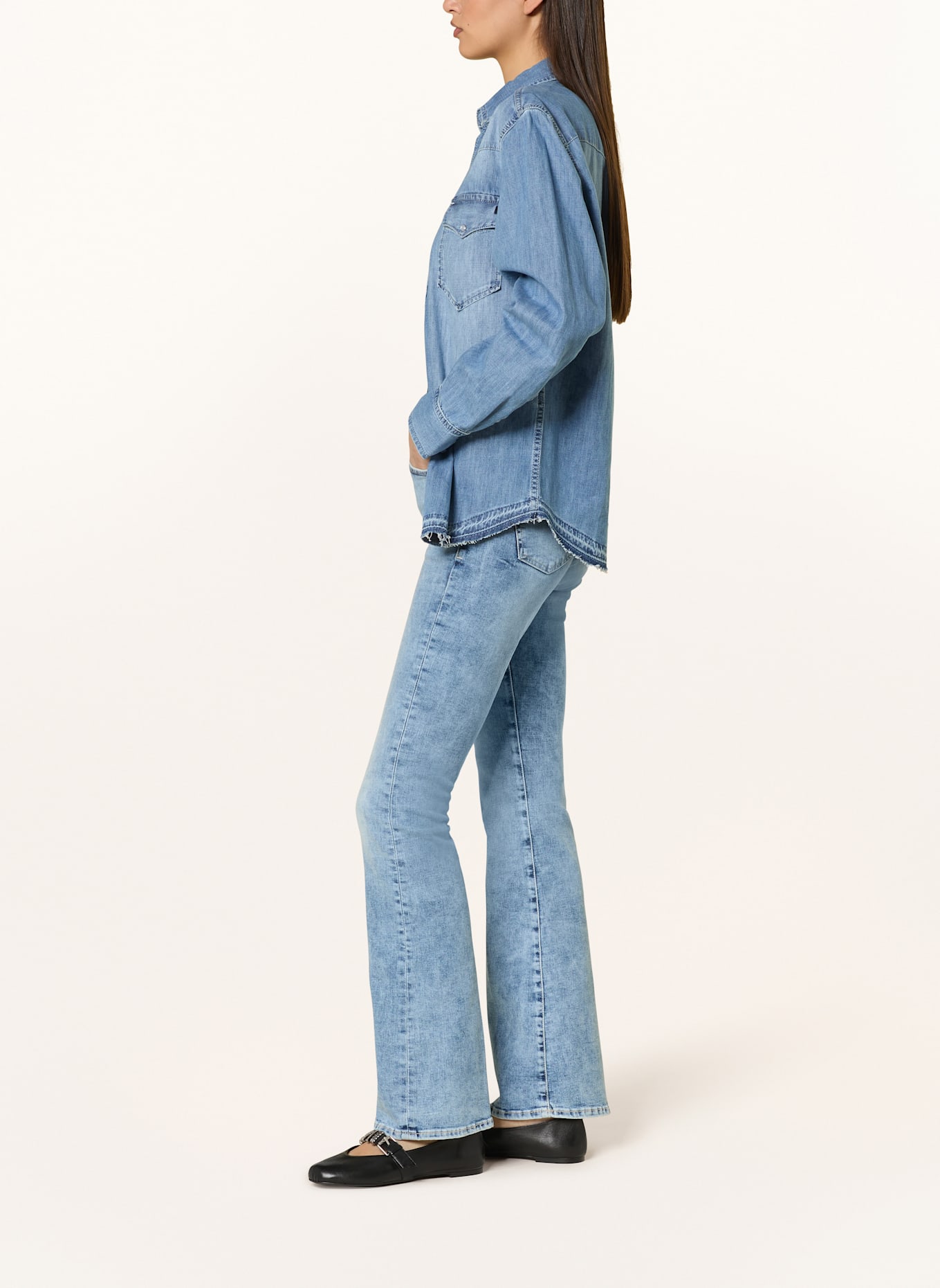 GUESS Flared jeans SEXY FLARE: BELT BELLA VITA
