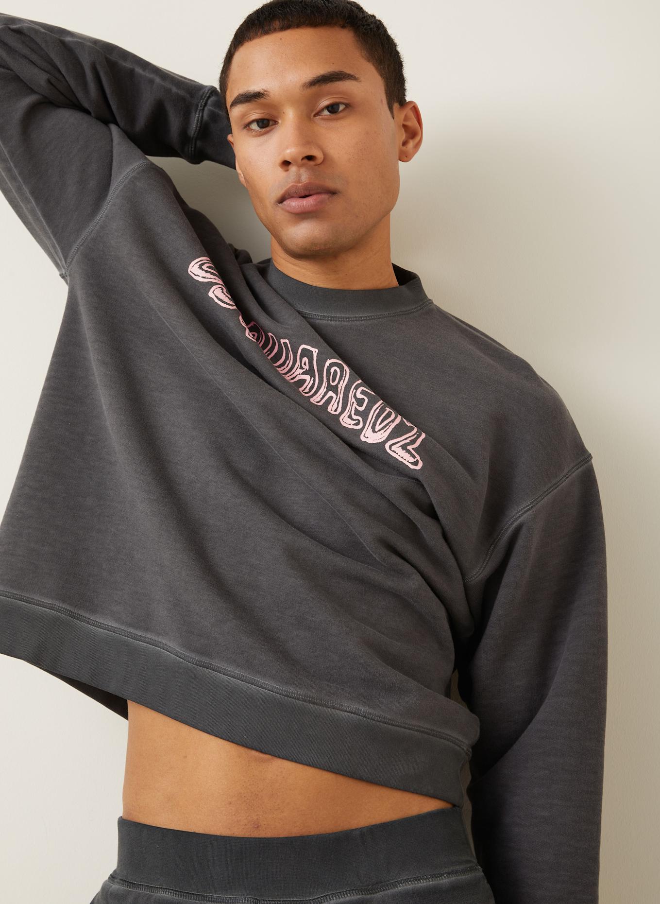 DSQUARED2 Sweatshirt RELAX FIT: DUNKELGRAU