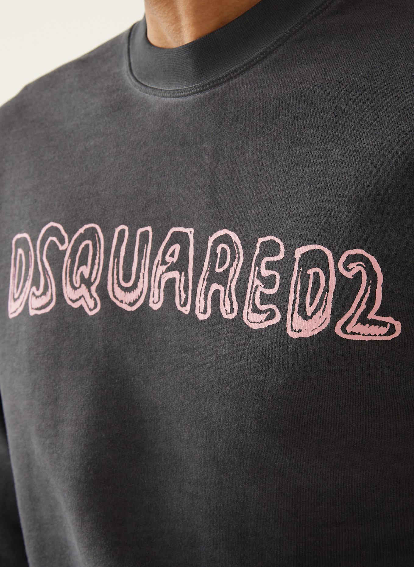DSQUARED2 Sweatshirt RELAX FIT: DUNKELGRAU