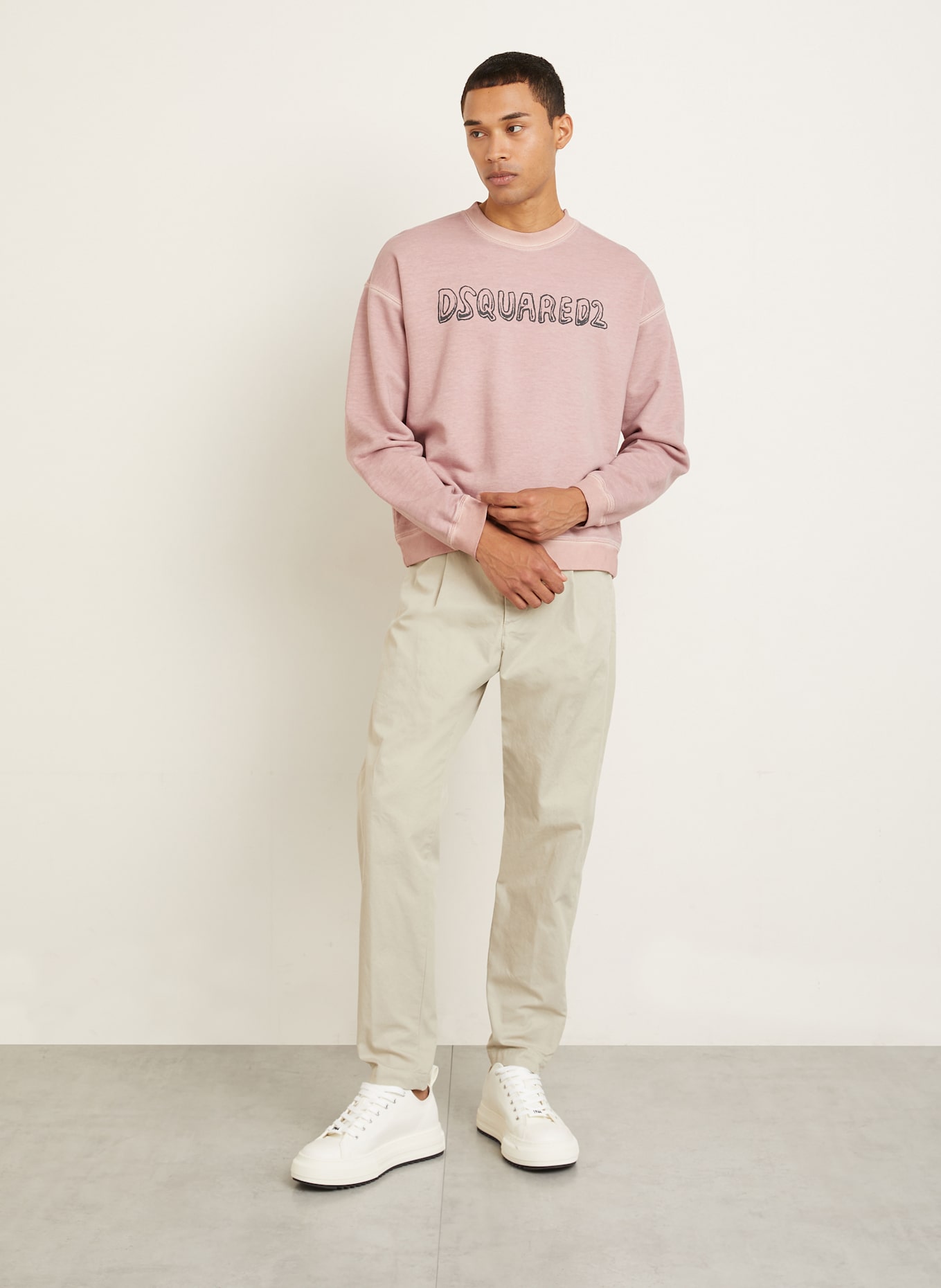 DSQUARED2 Sweatshirt RELAX FIT: ROSÉ