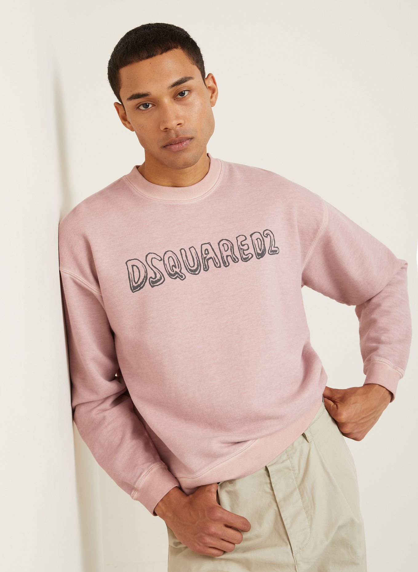 DSQUARED2 Sweatshirt RELAX FIT: ROSÉ