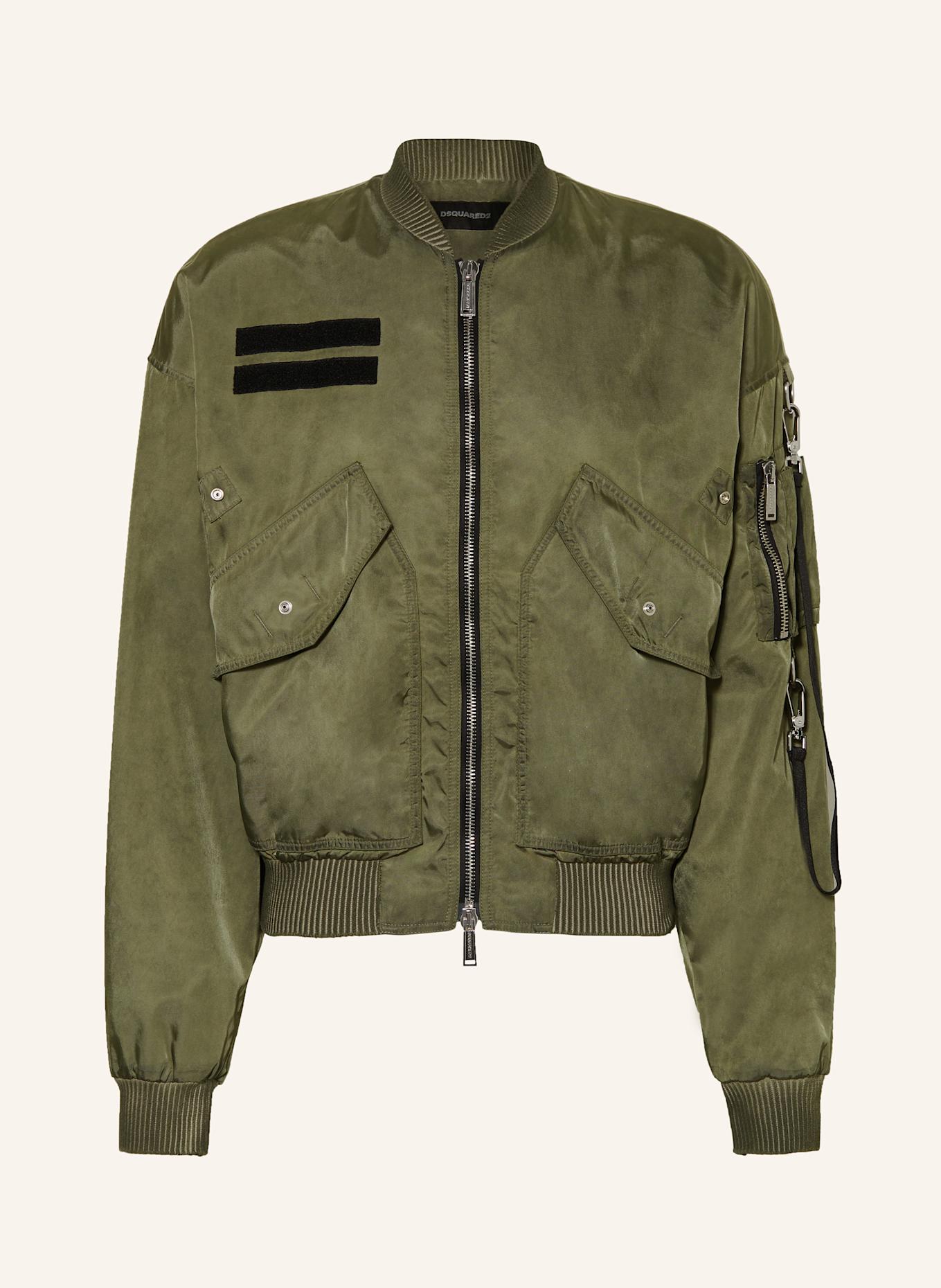 DSQUARED2 Blouson: GRÜN/ SCHWARZ