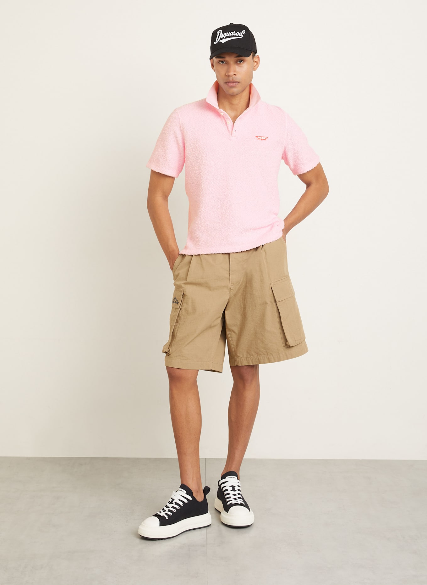 DSQUARED2 Frottee-Poloshirt Tennis Fit: ROSA