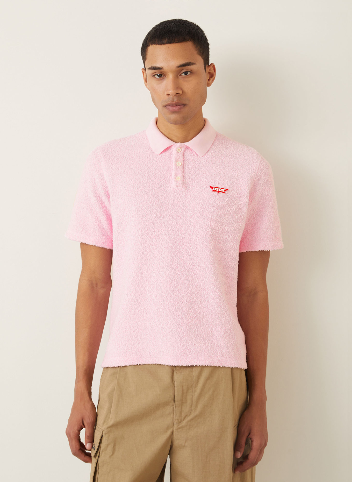DSQUARED2 Frottee-Poloshirt Tennis Fit: ROSA