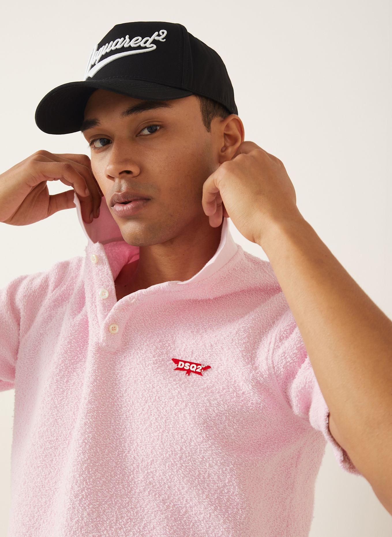 DSQUARED2 Frottee-Poloshirt Tennis Fit: ROSA